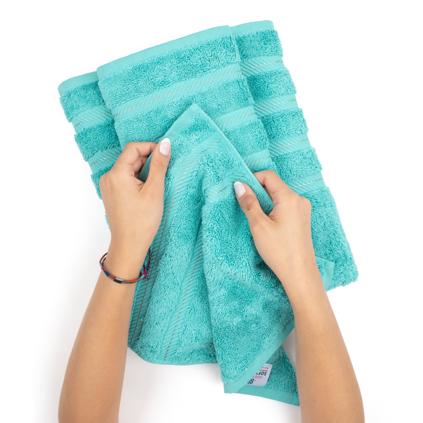 American Soft Linen 4-Piece Turkish Hand Towel Set