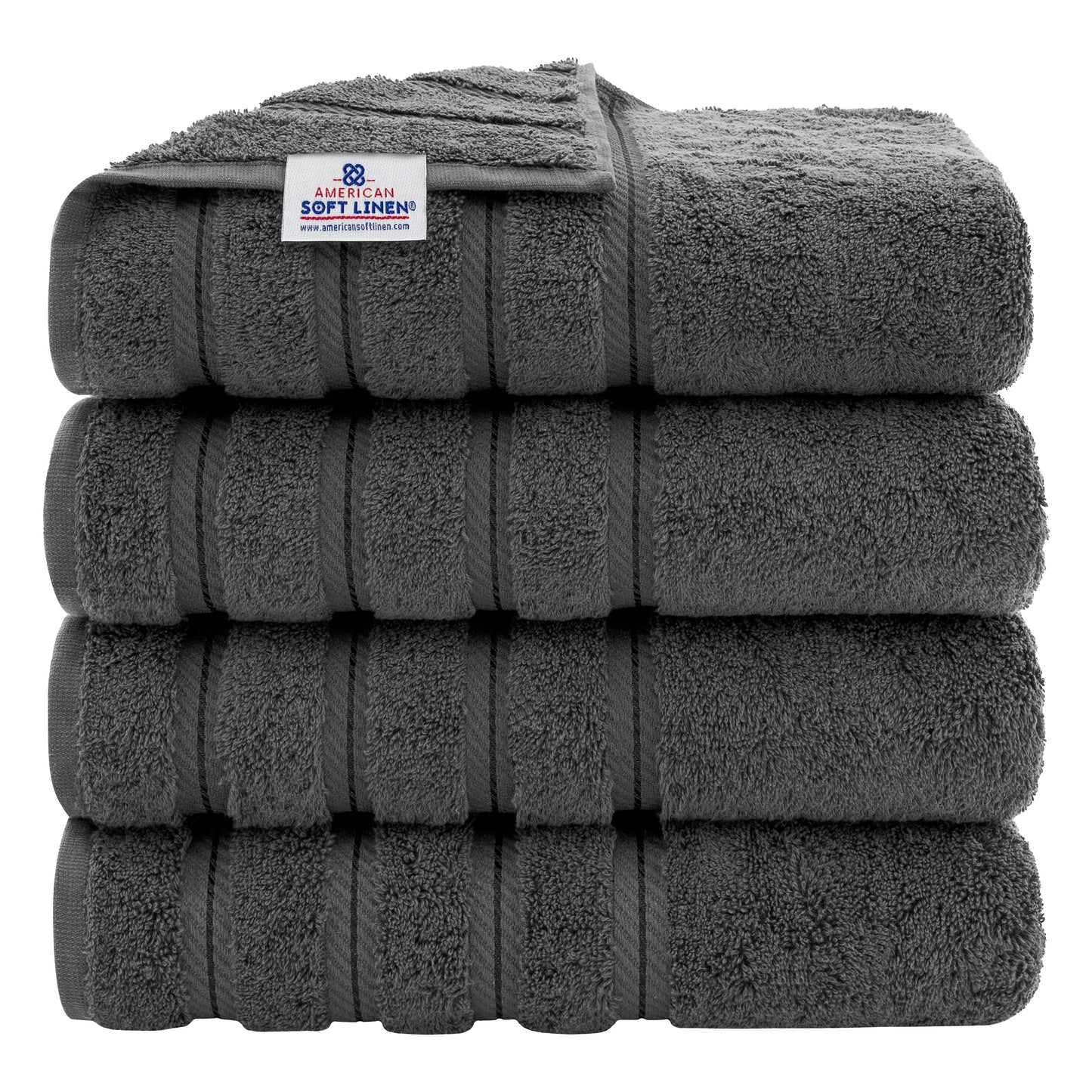 American Soft Linen 100% Cotton Turkish Bath Towels Large, 4 Pack Luxury Hotel Spa Quality Turkish Bath Towels Bathroom Sets