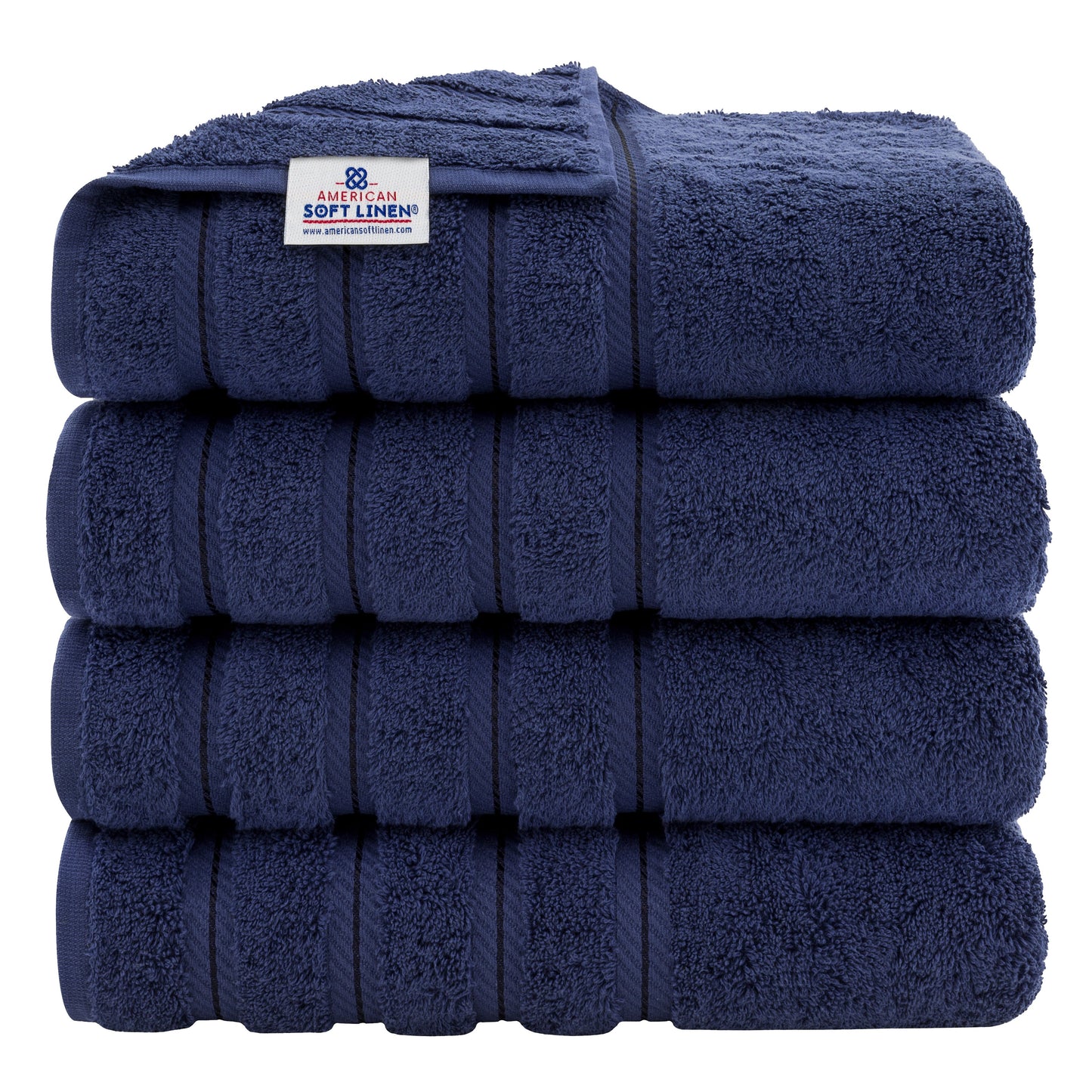 American Soft Linen 100% Cotton Turkish Bath Towels Large, 4 Pack Luxury Hotel Spa Quality Turkish Bath Towels Bathroom Sets