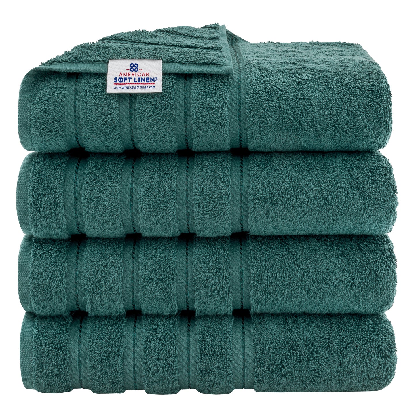 American Soft Linen 100% Cotton Turkish Bath Towels Large, 4 Pack Luxury Hotel Spa Quality Turkish Bath Towels Bathroom Sets