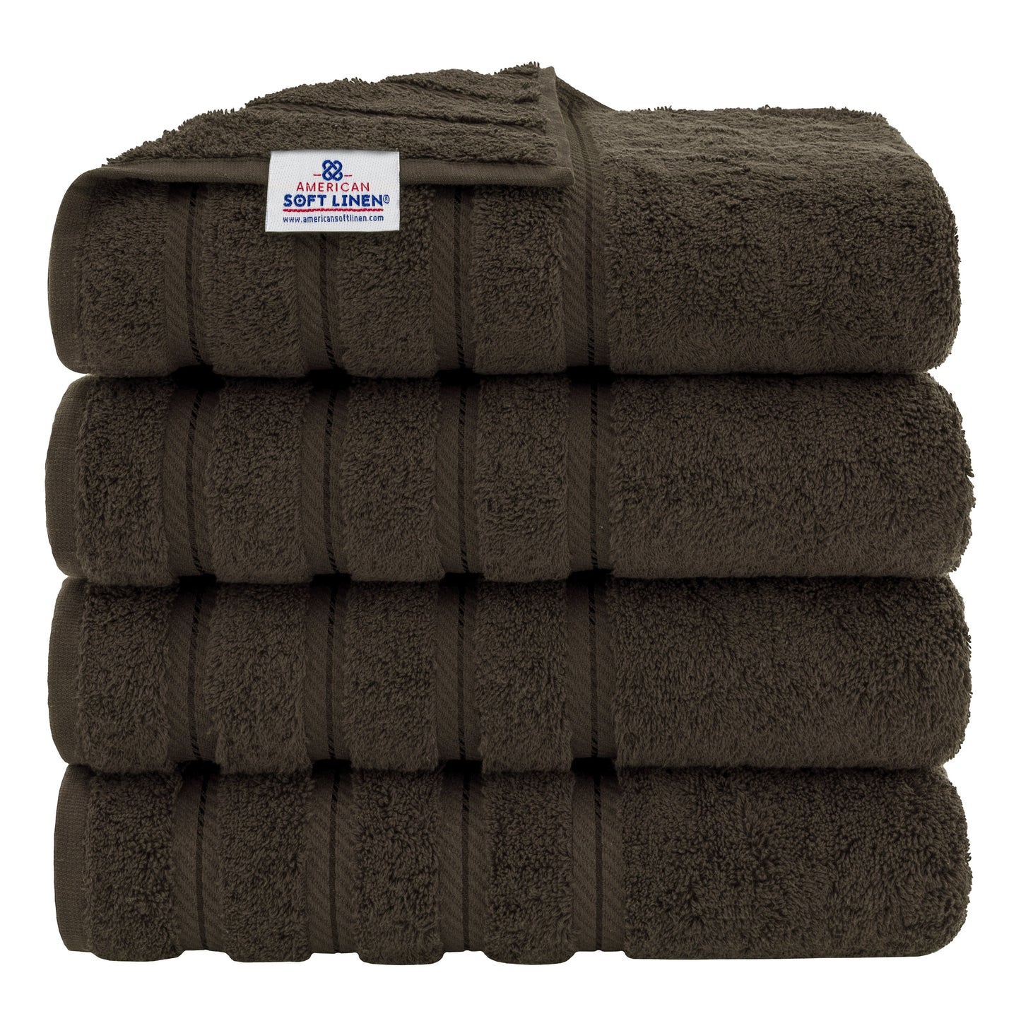 American Soft Linen 100% Cotton Turkish Bath Towels Large, 4 Pack Luxury Hotel Spa Quality Turkish Bath Towels Bathroom Sets