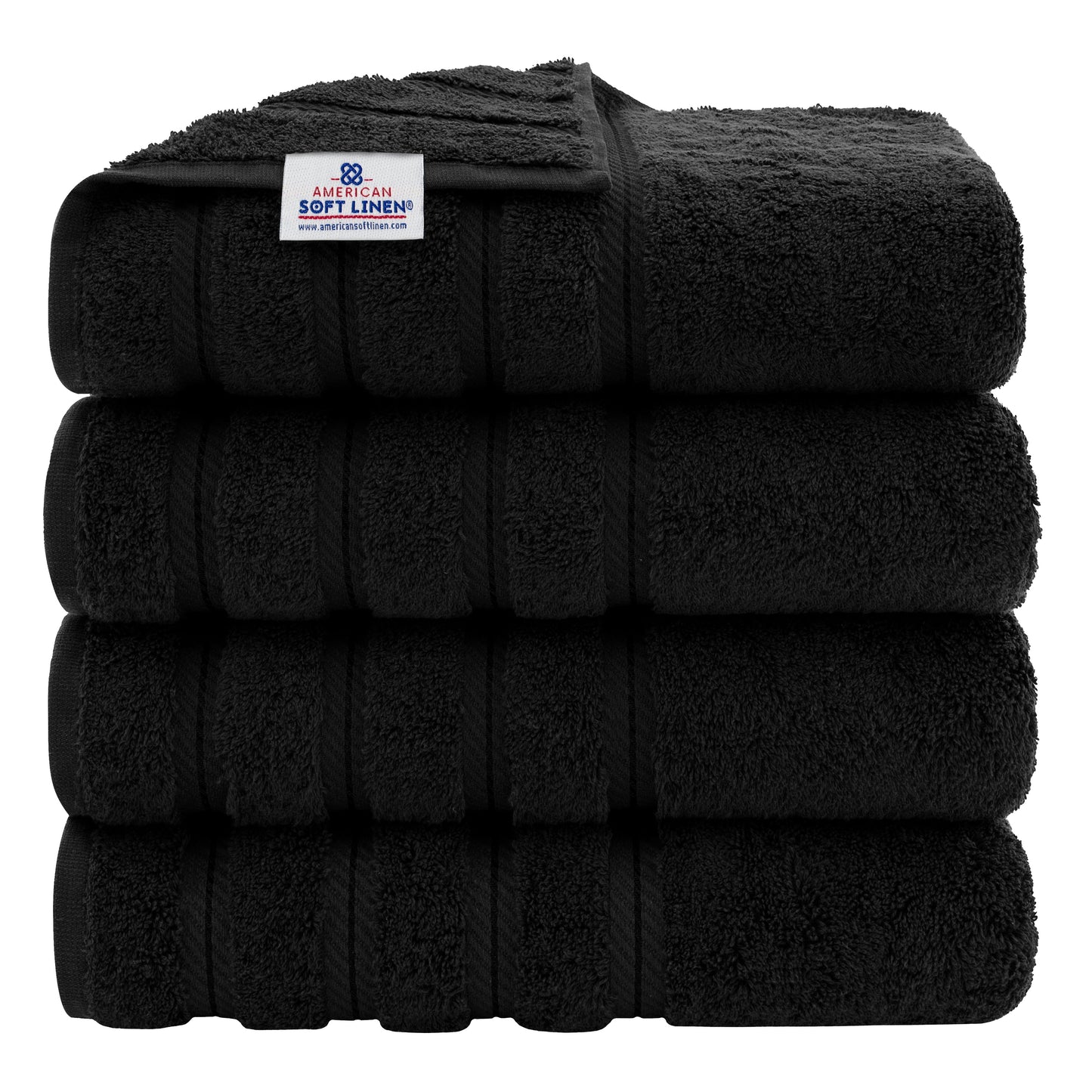 American Soft Linen 100% Cotton Turkish Bath Towels Large, 4 Pack Luxury Hotel Spa Quality Turkish Bath Towels Bathroom Sets