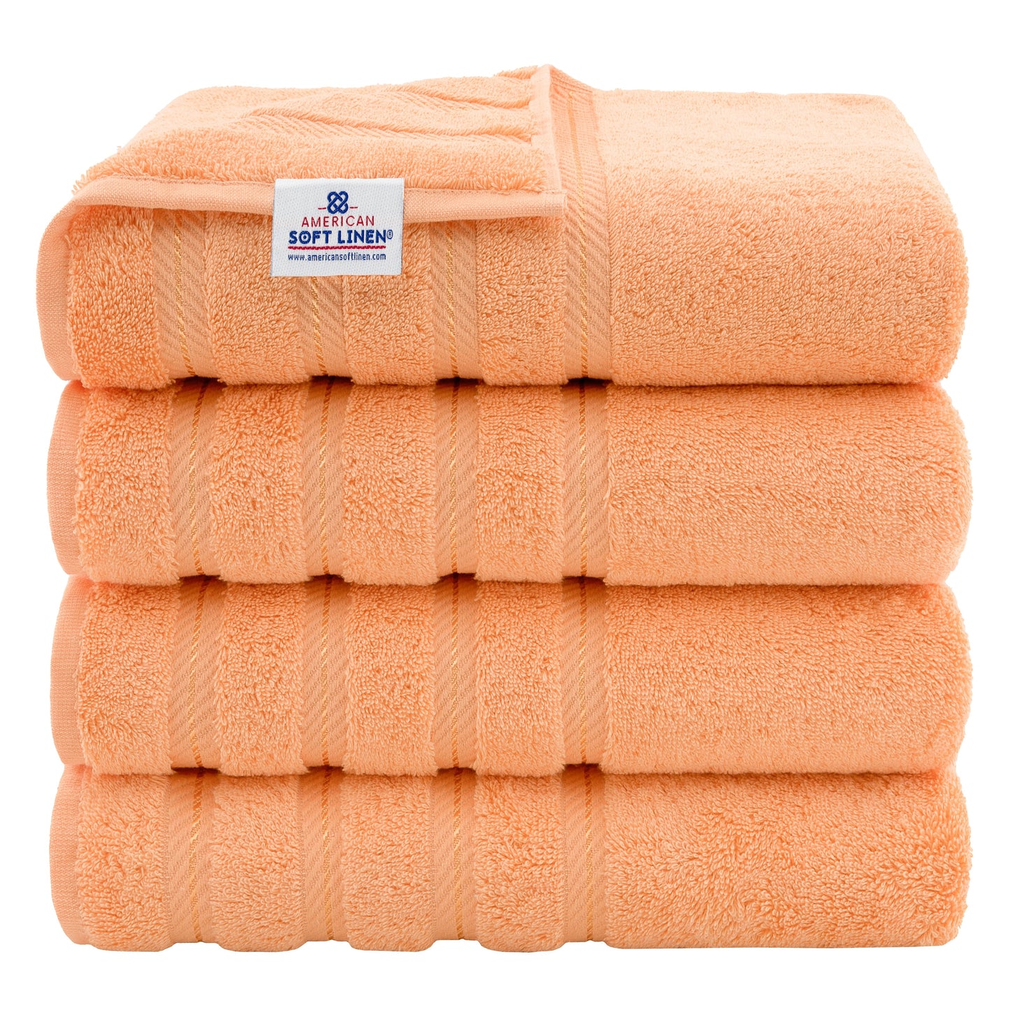 American Soft Linen 100% Cotton Turkish Bath Towels Large, 4 Pack Luxury Hotel Spa Quality Turkish Bath Towels Bathroom Sets