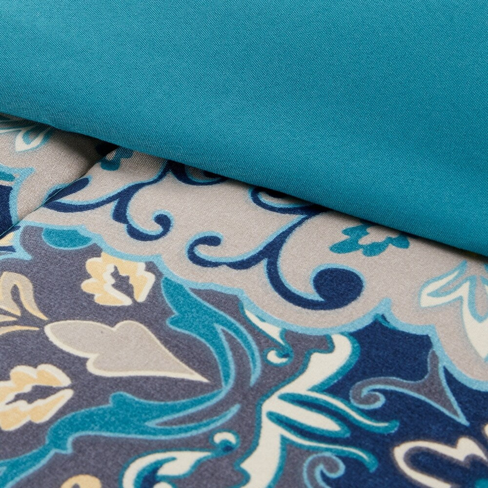 Modern Threads Granada 8-Piece Printed Reversible Comforter Complete Bed Set