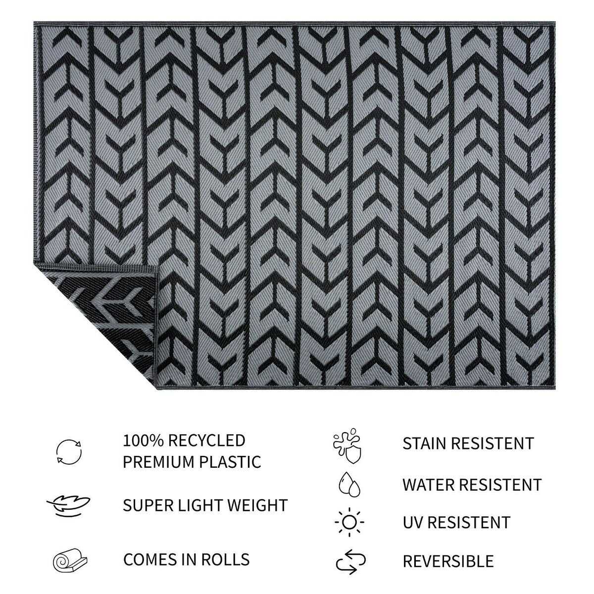 Amsterdam Design 100% Eco-friendly Lightweight Plastic Outdoor Mat/Rug