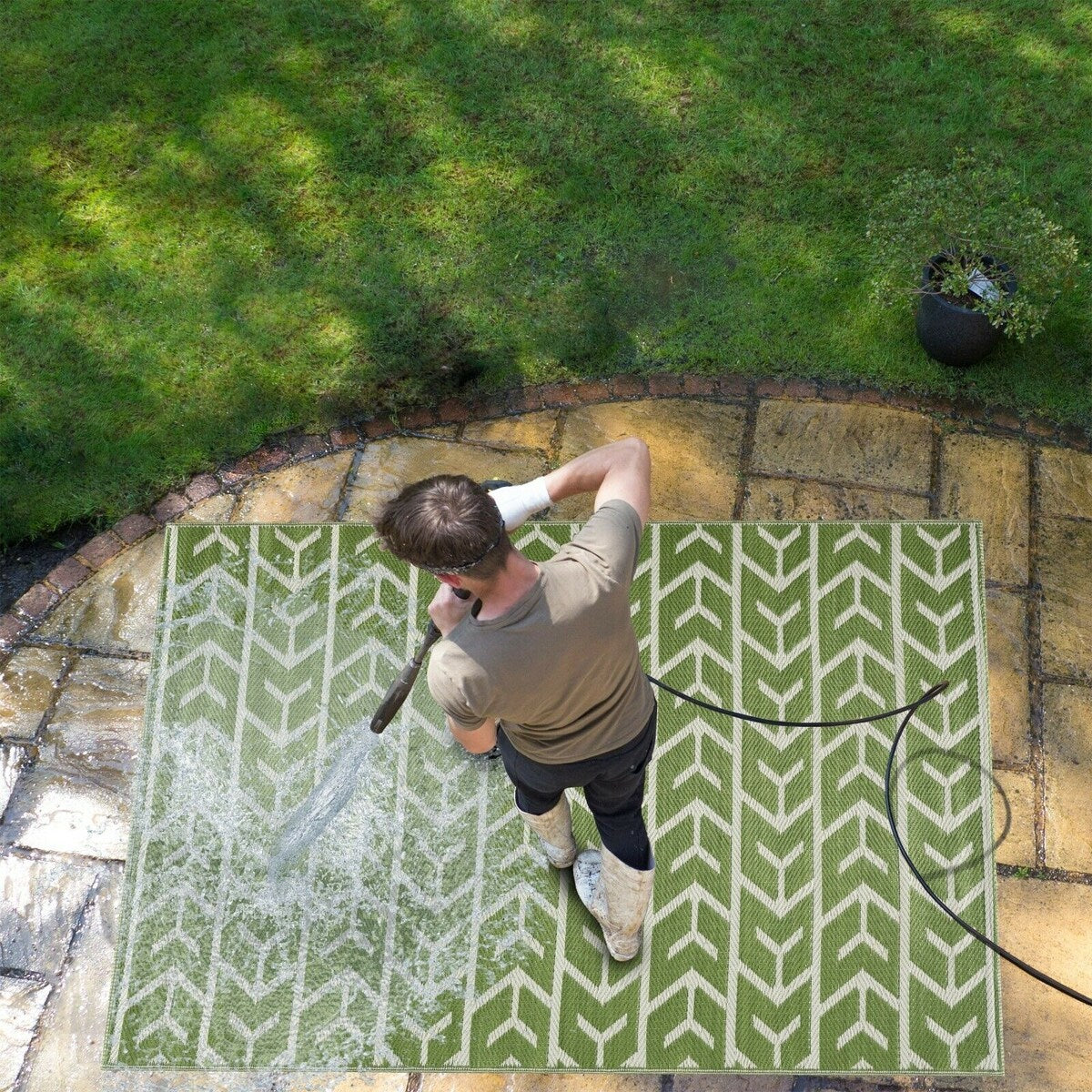 Amsterdam Design 100% Eco-friendly Lightweight Plastic Outdoor Mat/Rug