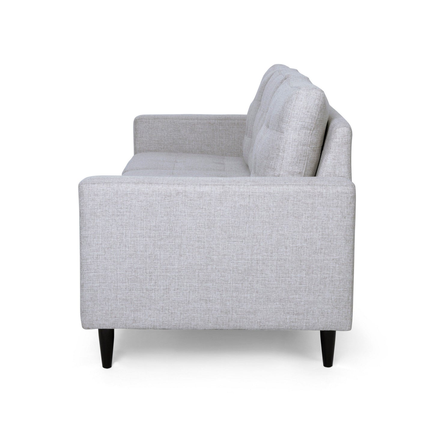 Canapé Apex, 3 places, 83 pouces, capitonné moderne, tissu beige
