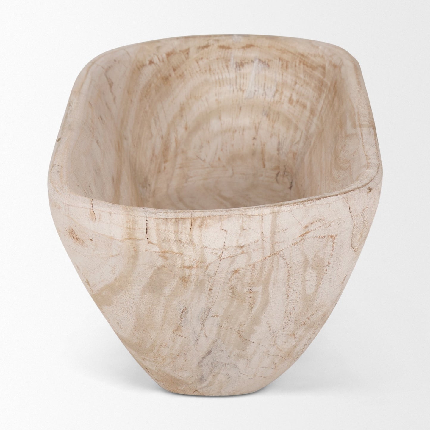 Athena Extra Large Oblong Black-Brown Reclaimed Wood Bowl - 26.0L x 10.0W x 7.0H