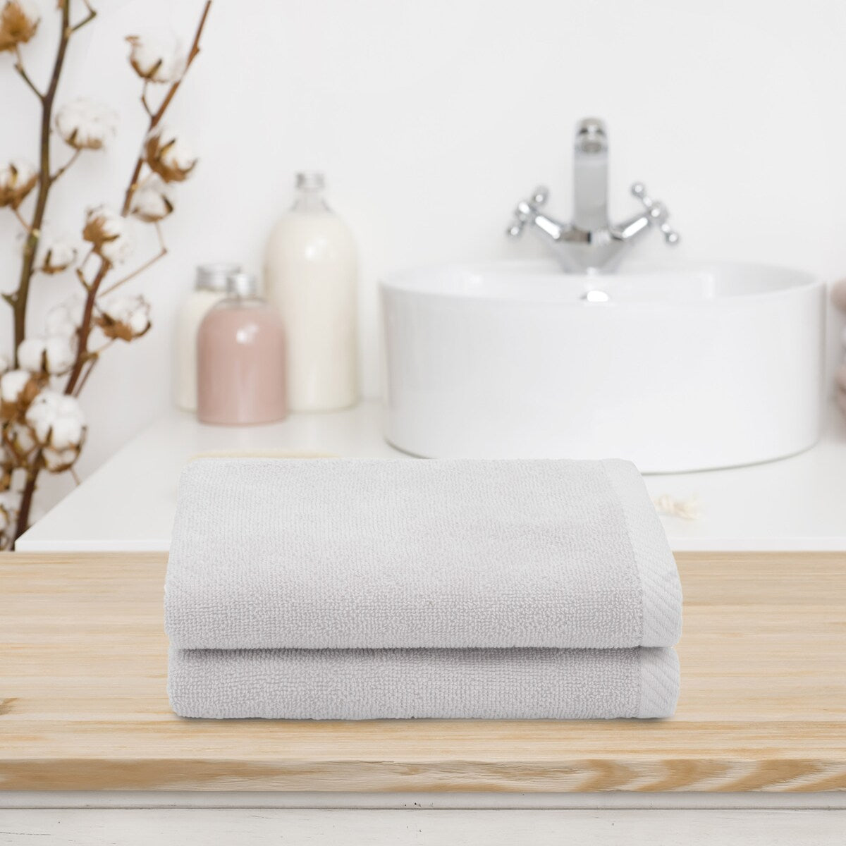 Authentic Hotel and Spa 100% Turkish Cotton Ediree Fingertip Towels - Set of 2