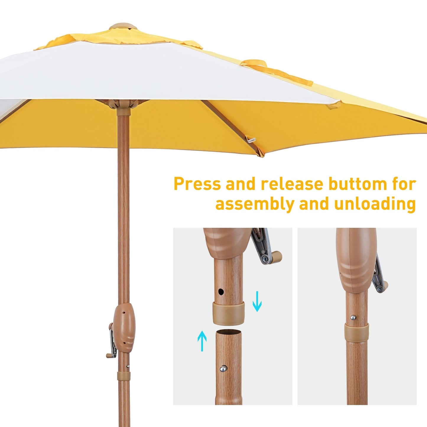 Autlaycil 7.5FT Patio Umbrella with Tilt and Crank