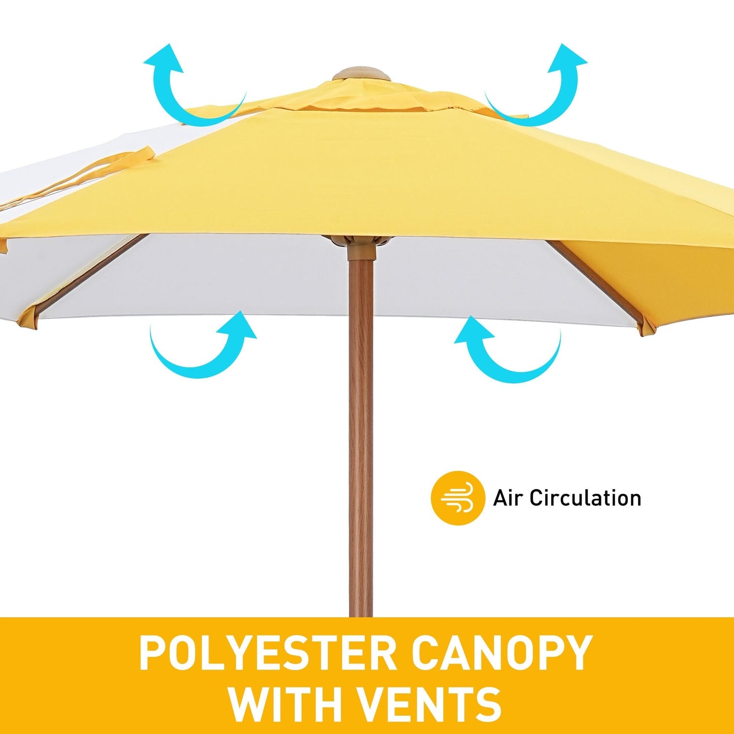 Autlaycil 7.5FT Patio Umbrella with Tilt and Crank