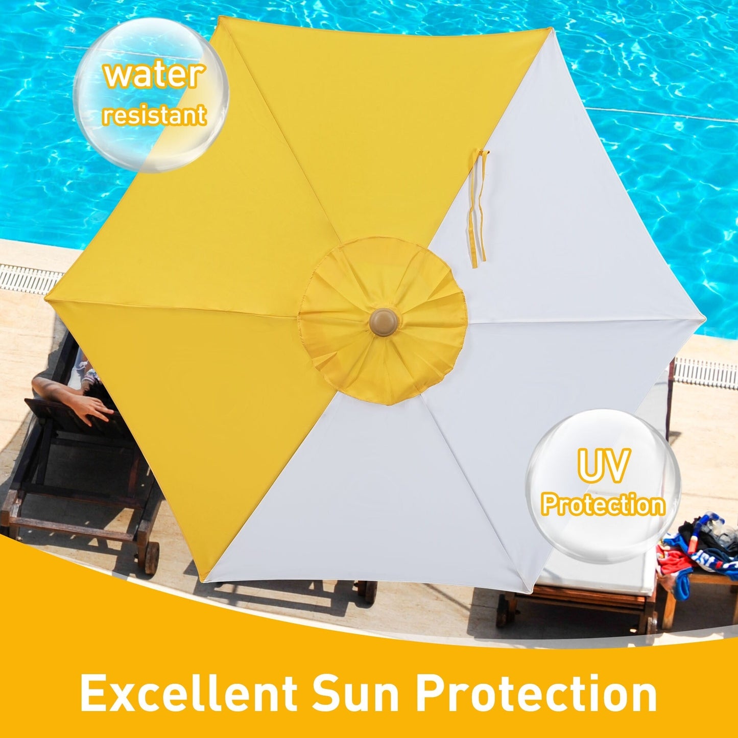Autlaycil 7.5FT Patio Umbrella with Tilt and Crank