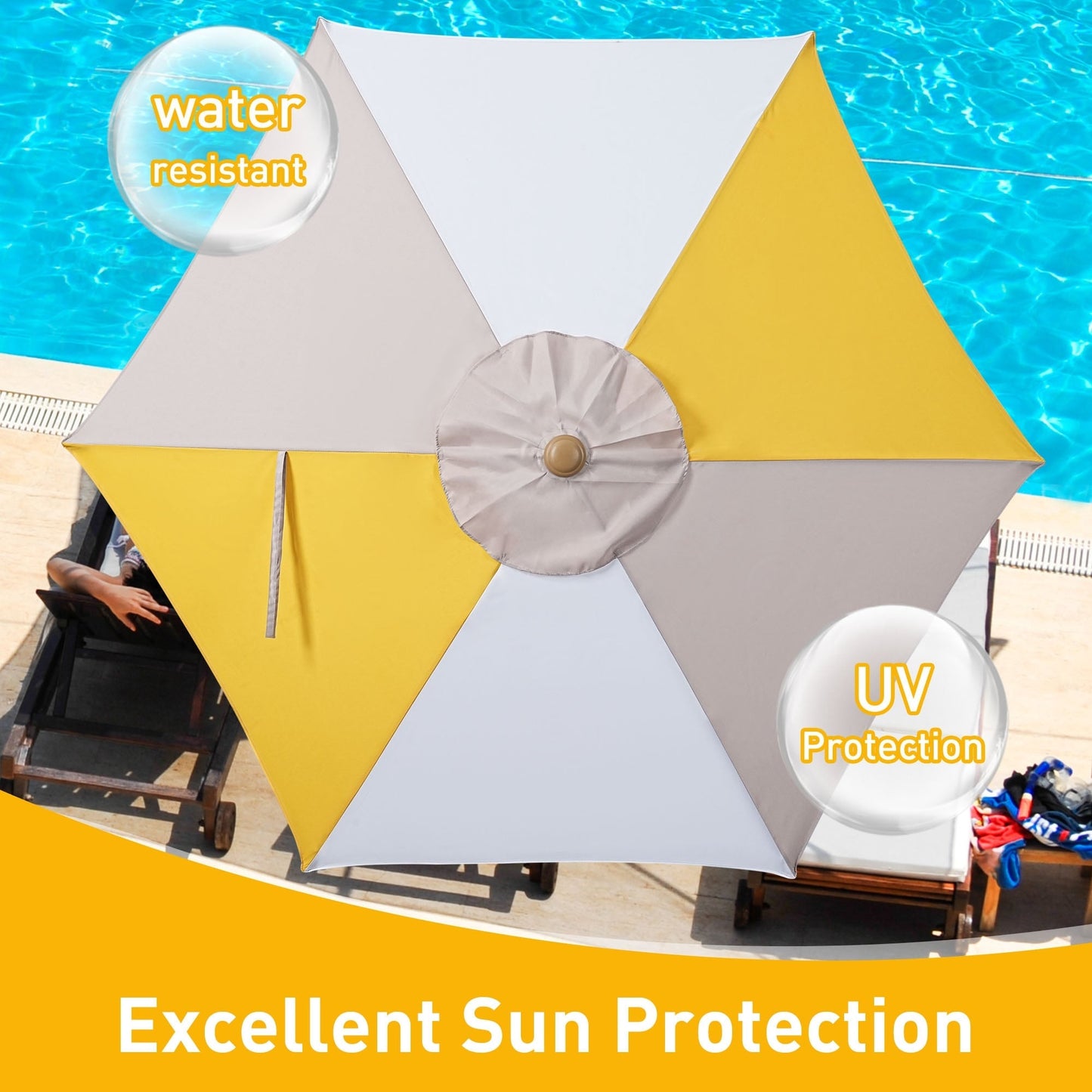 Autlaycil 7.5FT Patio Umbrella with Tilt and Crank