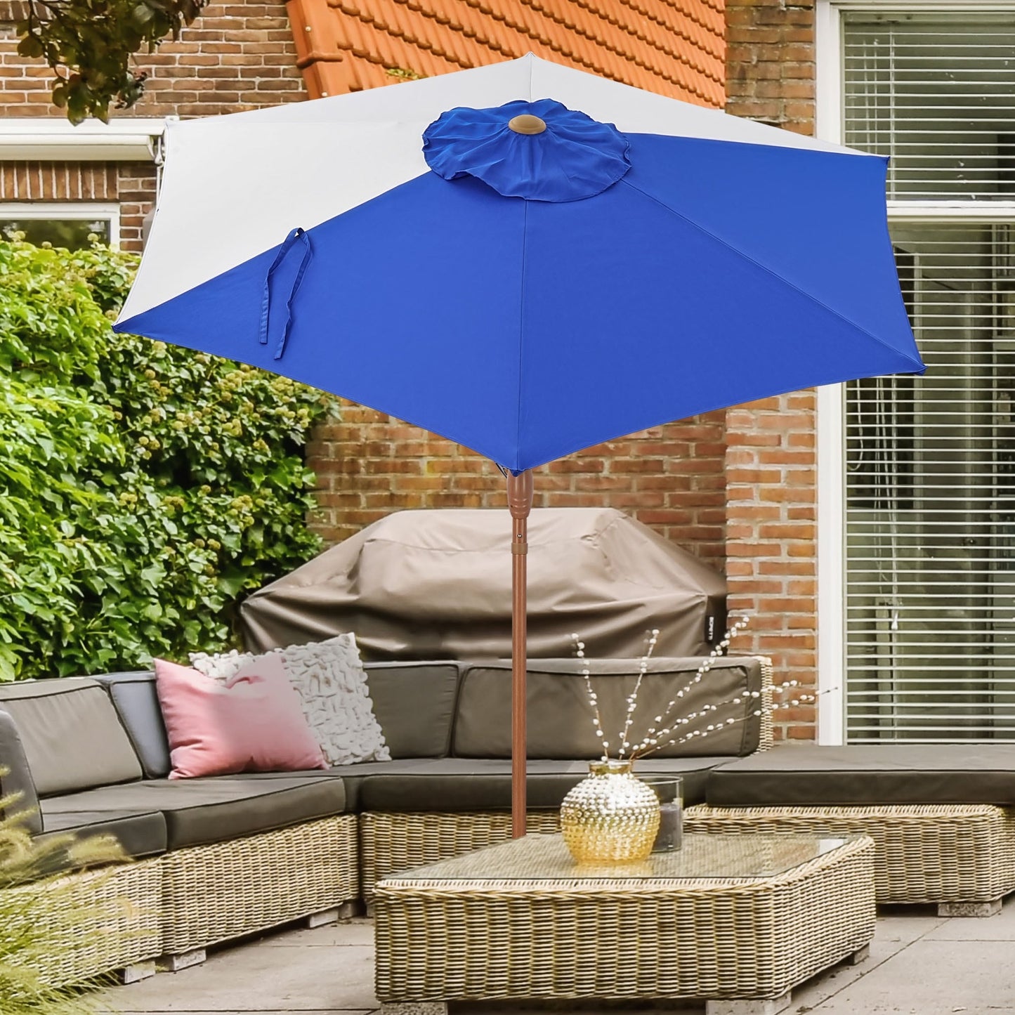 Autlaycil 7.5FT Patio Umbrella with Tilt and Crank