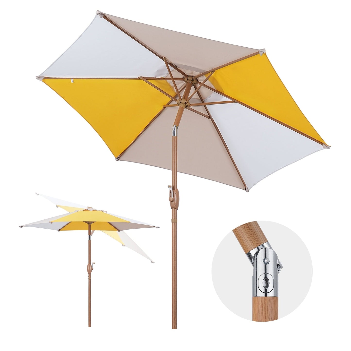 Autlaycil 7.5FT Patio Umbrella with Tilt and Crank