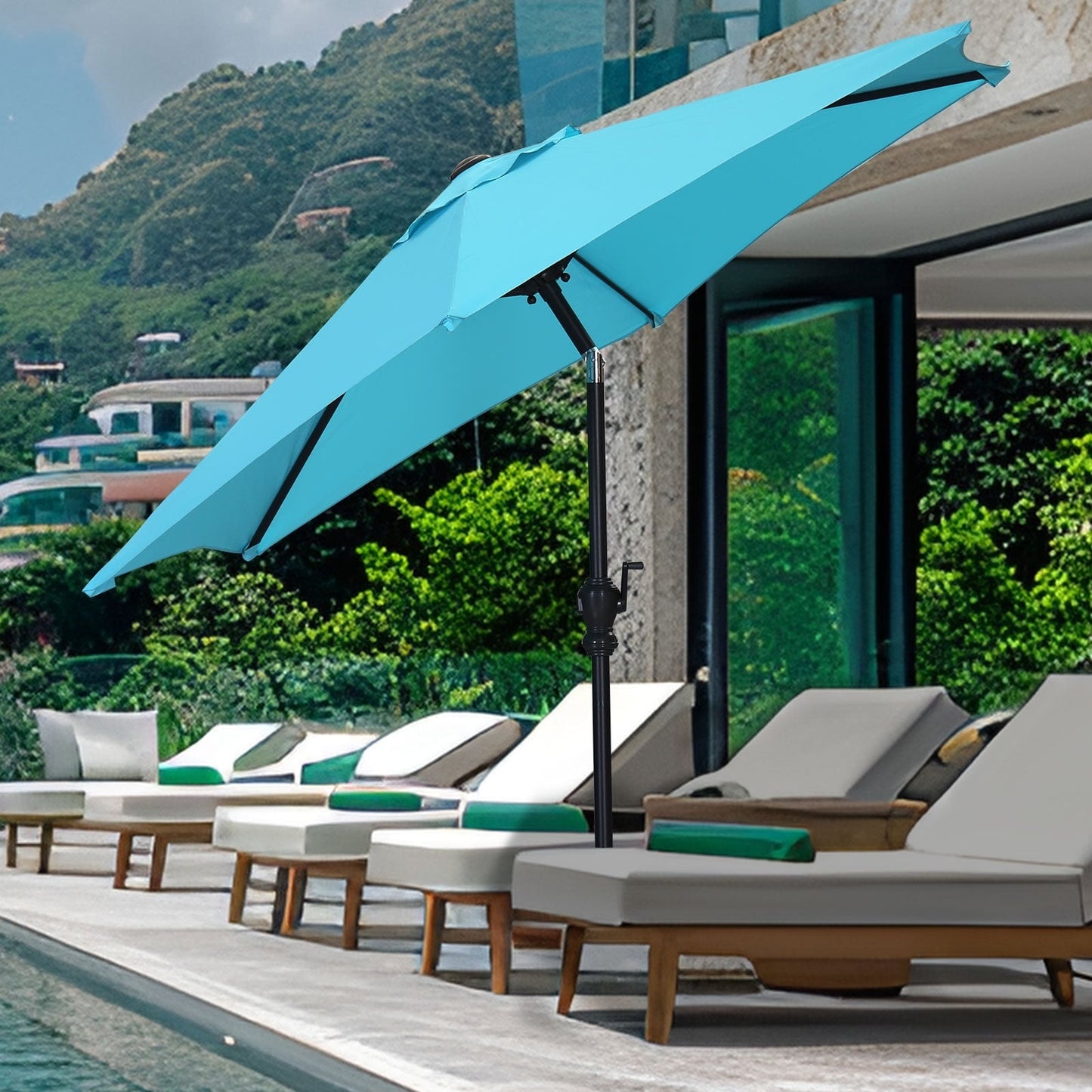 Autlaycil 7.5FT Patio Umbrella with Tilt and Crank