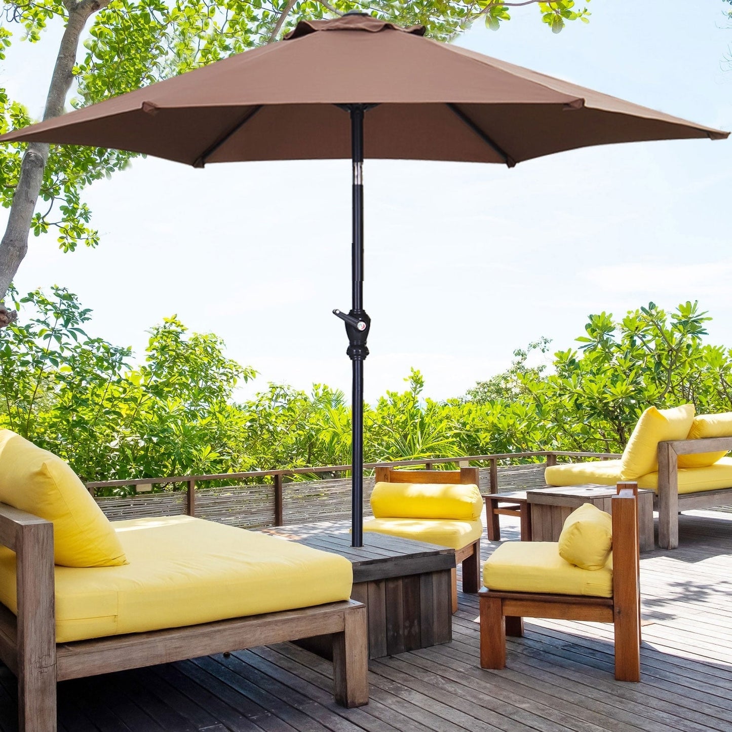 Autlaycil 7.5FT Patio Umbrella with Tilt and Crank