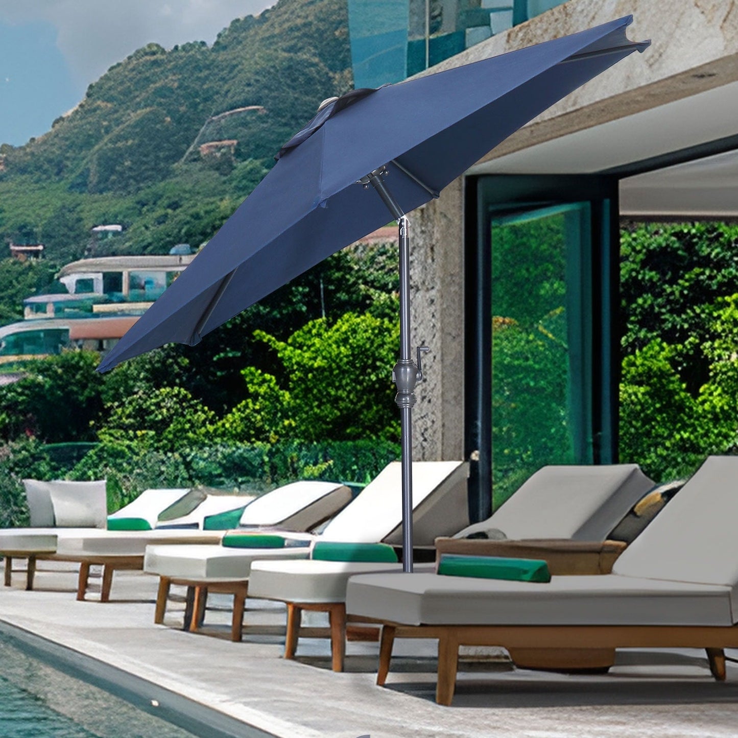 Autlaycil 7.5FT Patio Umbrella with Tilt and Crank
