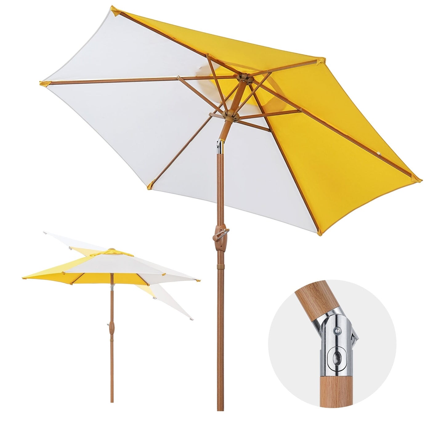 Autlaycil 7.5FT Patio Umbrella with Tilt and Crank