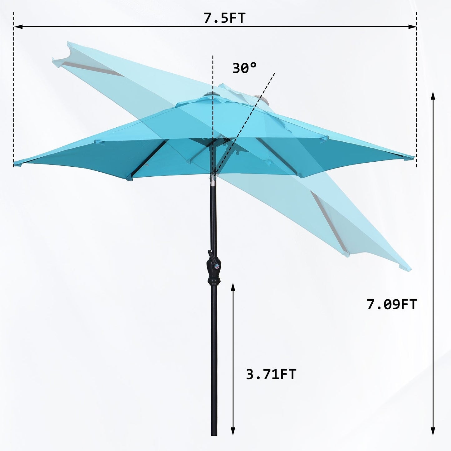 Autlaycil 7.5FT Patio Umbrella with Tilt and Crank