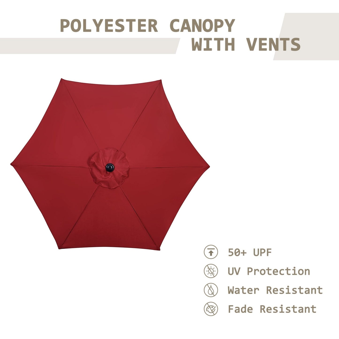 Autlaycil 7.5FT Patio Umbrella with Tilt and Crank