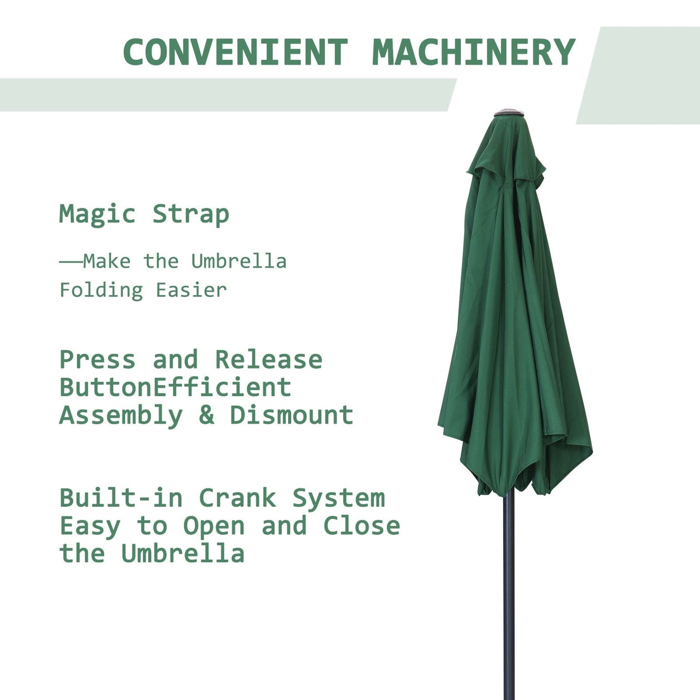 Autlaycil 7.5FT Patio Umbrella with Tilt and Crank