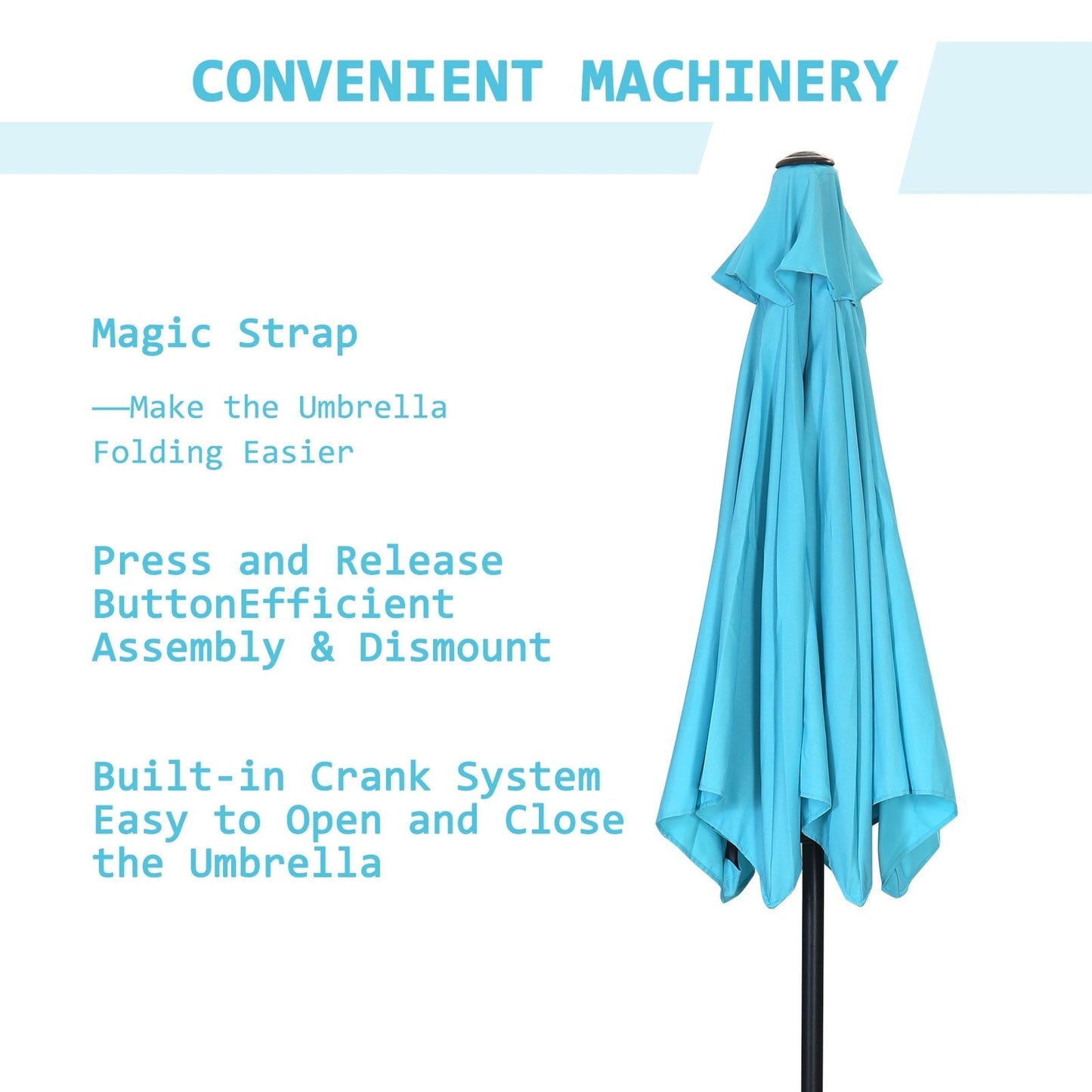 Autlaycil 7.5FT Patio Umbrella with Tilt and Crank