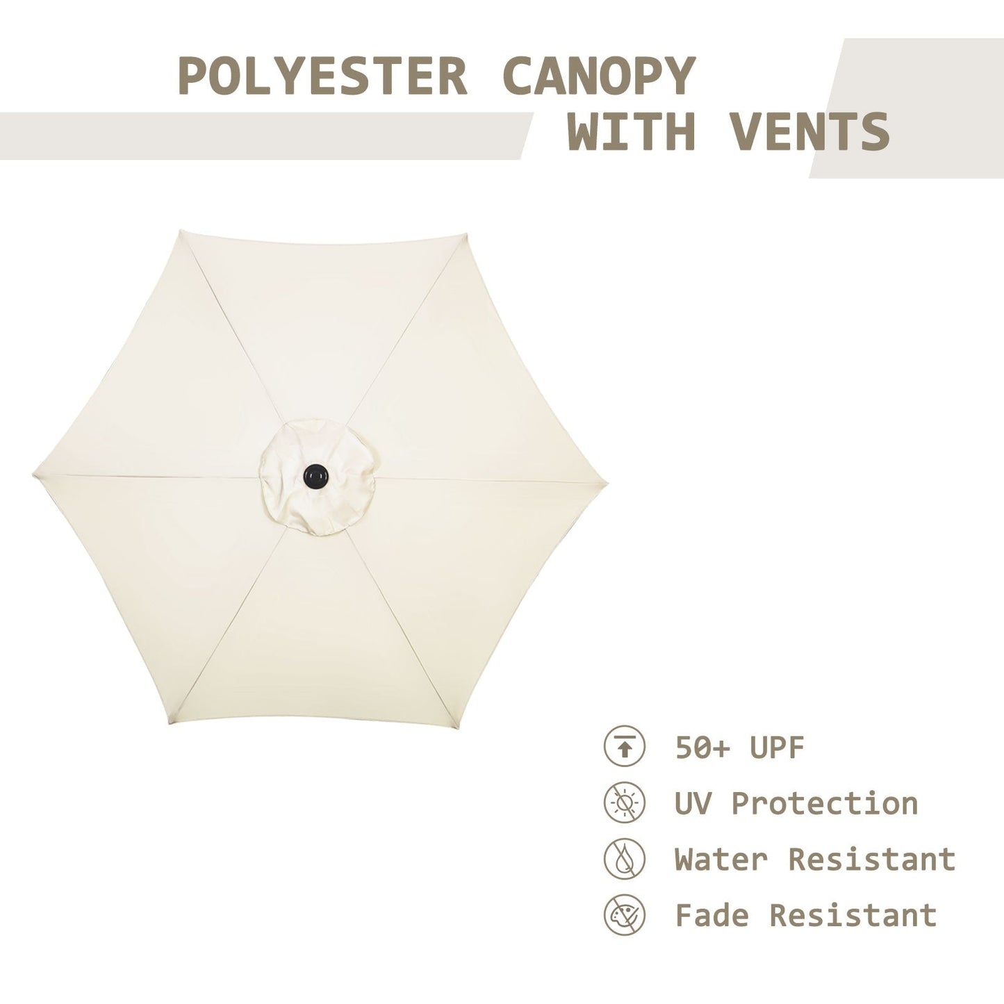 Autlaycil 7.5FT Patio Umbrella with Tilt and Crank