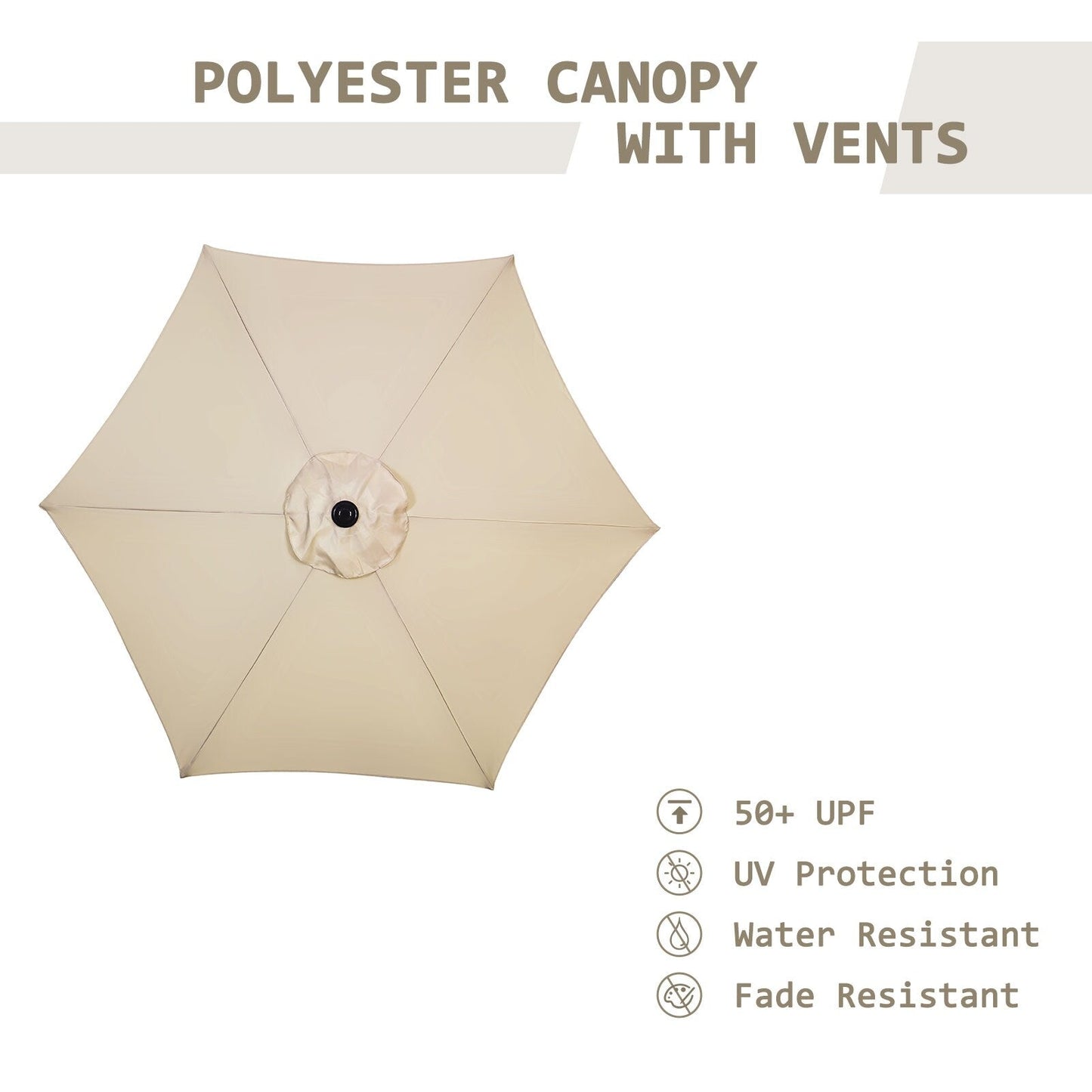 Autlaycil 7.5FT Patio Umbrella with Tilt and Crank
