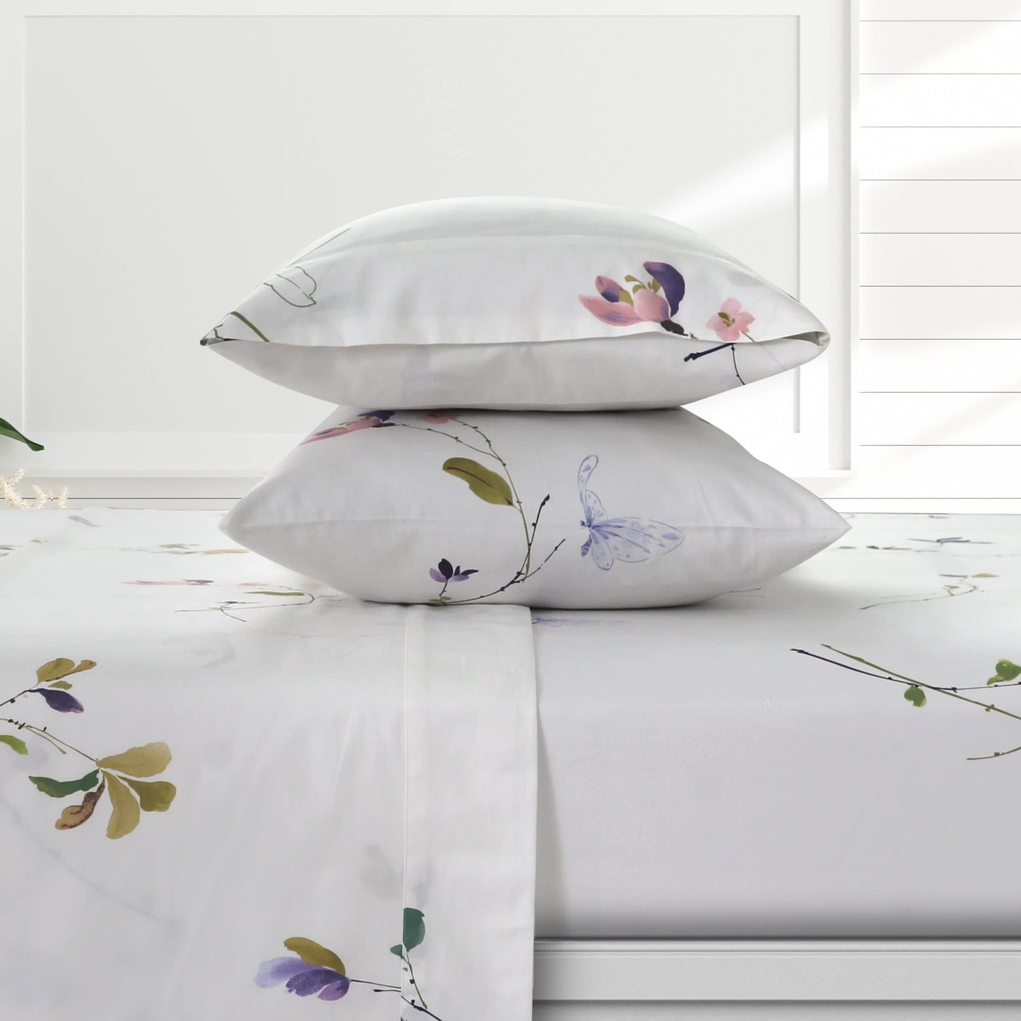 Azores Home Organic Cotton Sateen 300 Thread Count Deep Pocket Sheet Set