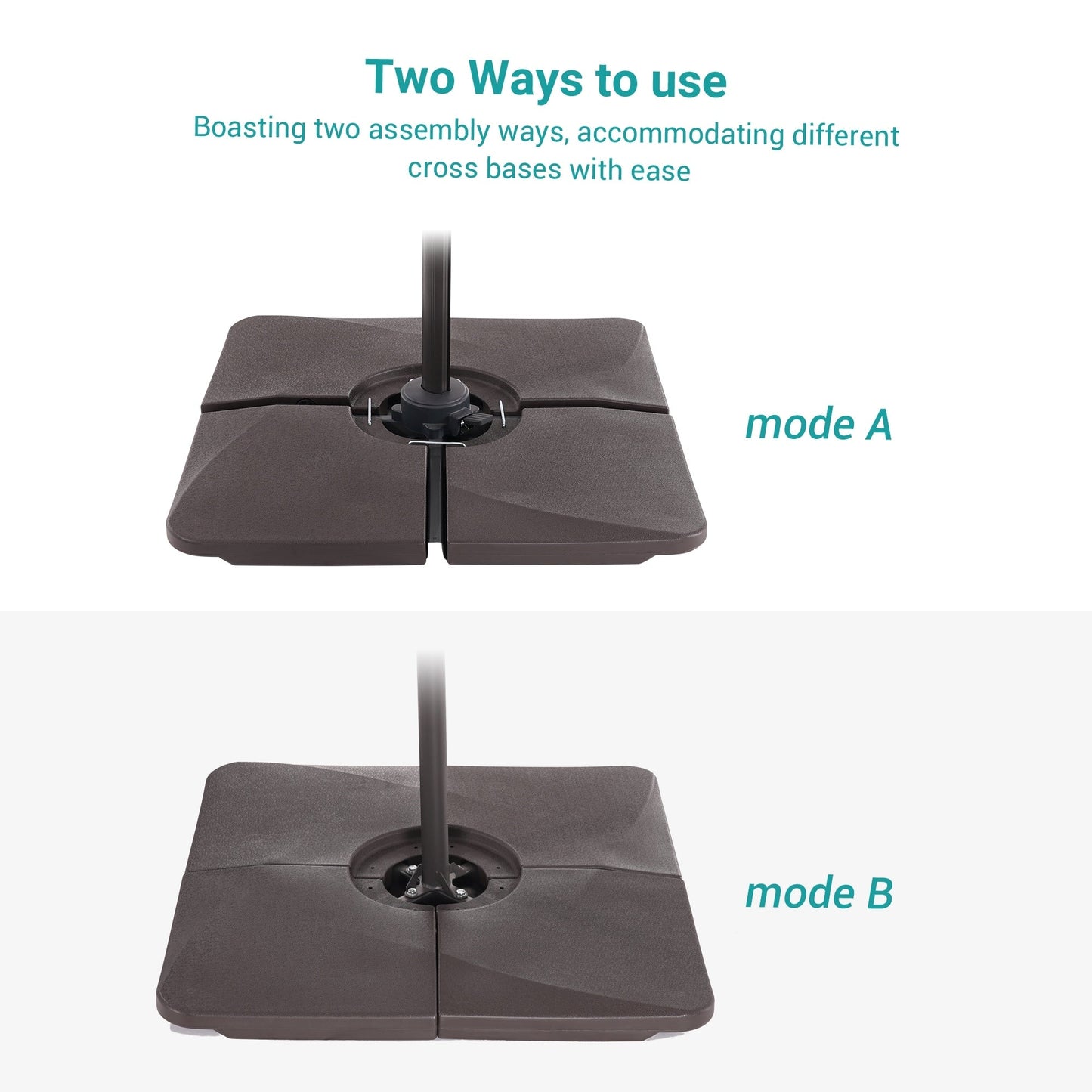 BONOSUKI 200LBs Heavy Duty Cantilever Patio Umbrella Base
