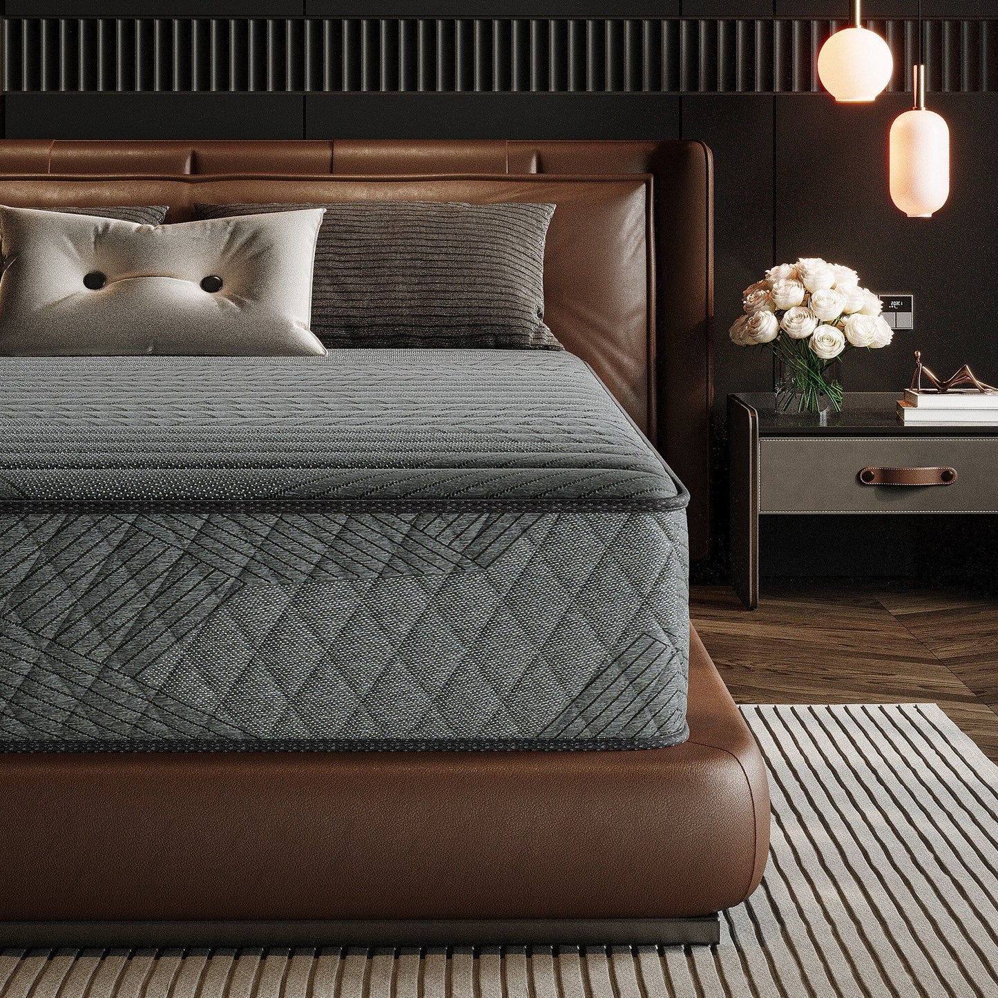 SweDrea 10 in. Medium Firm Gel-infused Memory Foam Hybrid Mattress Cooling and Breathable with CertiPUR-US, SGS and OEKO-TEX