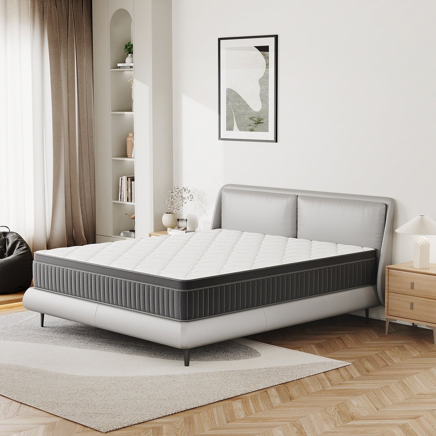SweDrea 12in. Medium Firm Innerspring Mattress for Back Pain Relief and Cooling with CertiPUR-US, SGS and OEKO-TEX Certified