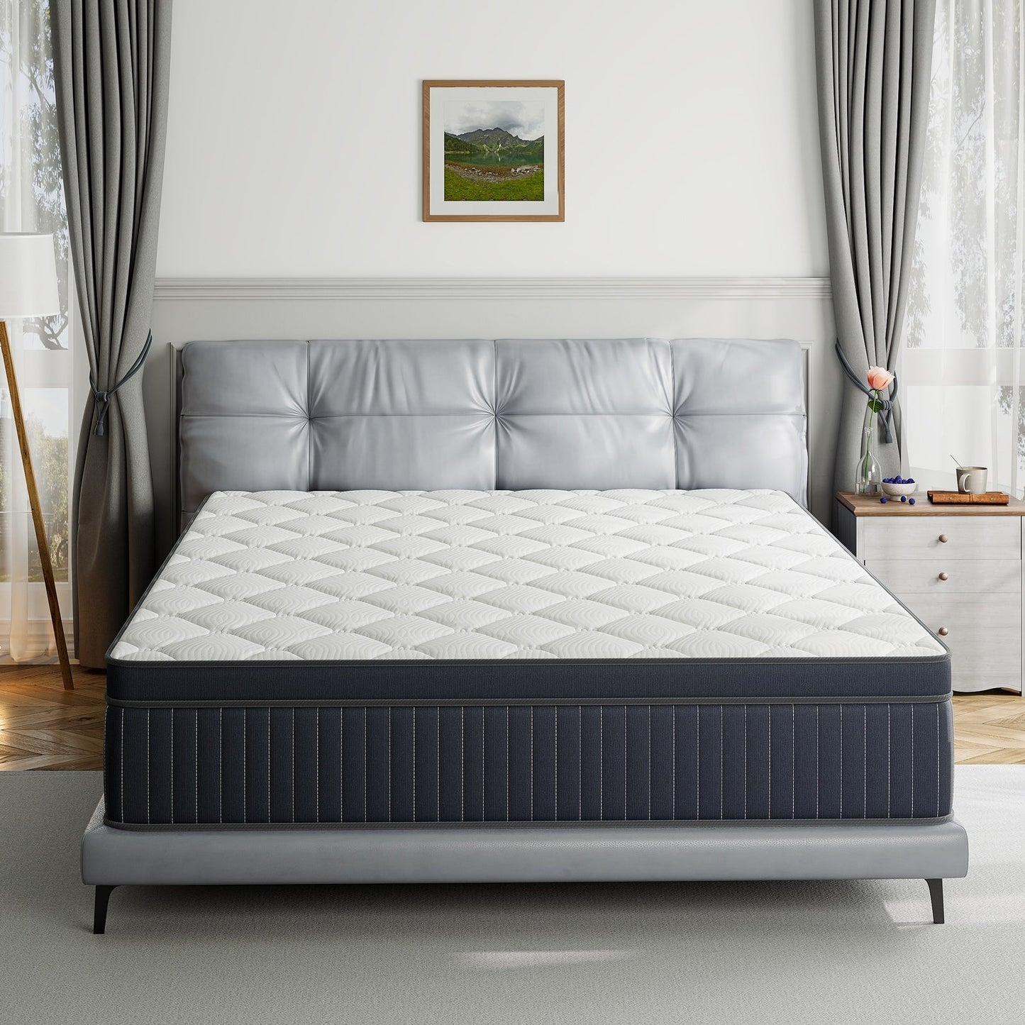 SweDrea 12in. Medium Pillow Top Gel Memory Foam Innerspring Hybrid Mattress with CertiPUR-US, SGS and OEKO-TEX Certified