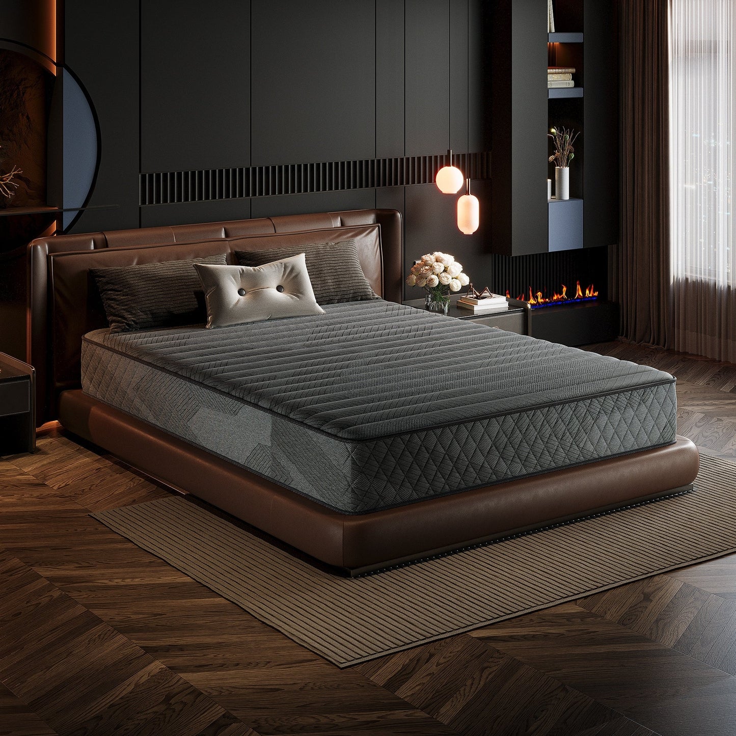SweDrea 8/12 in. Medium Firm Gel-infused Memory Foam Hybrid Mattress Cooling and Breathable with CertiPUR-US, SGS and OEKO-TEX