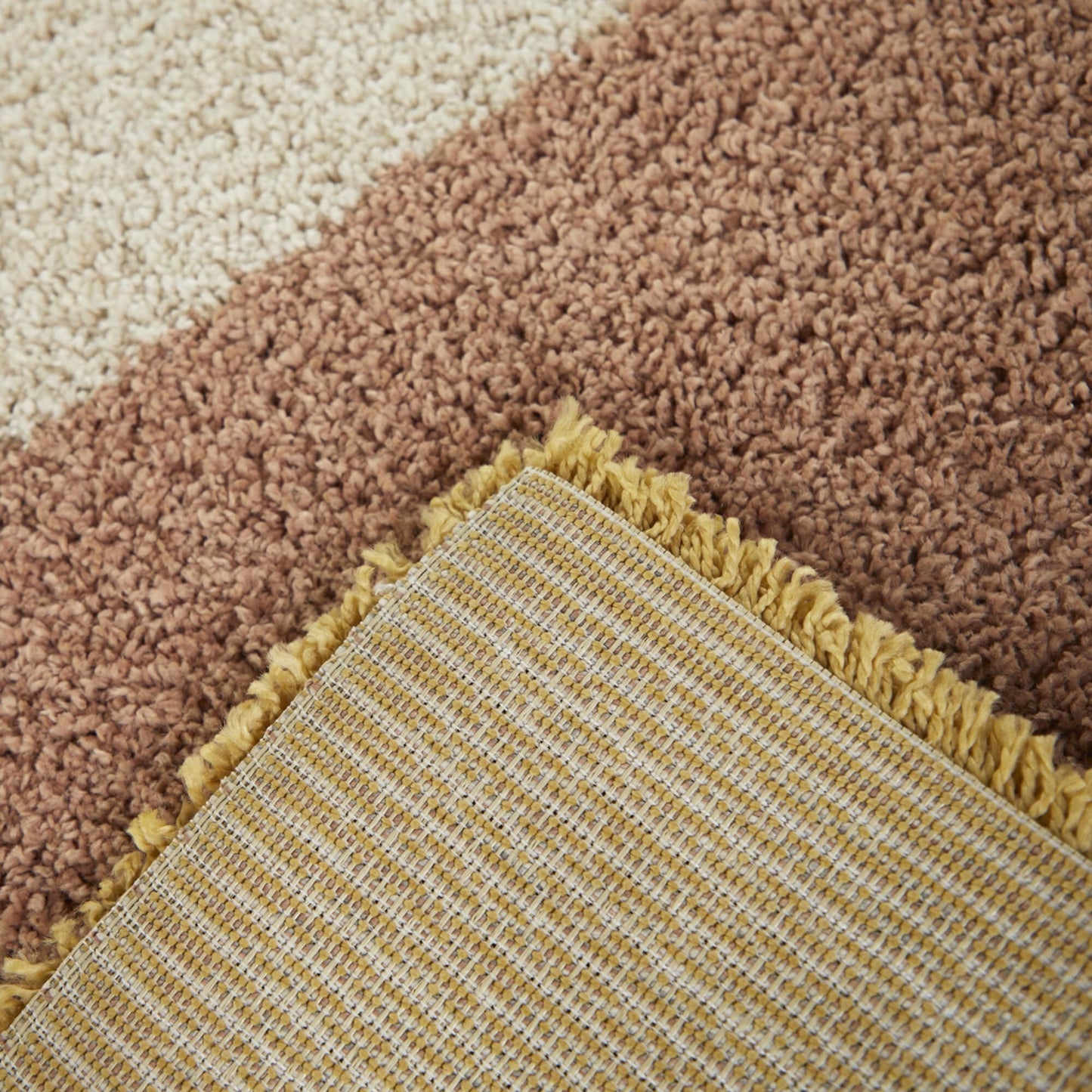 Merril Mid-century Modern Color Block Shag Area Rug