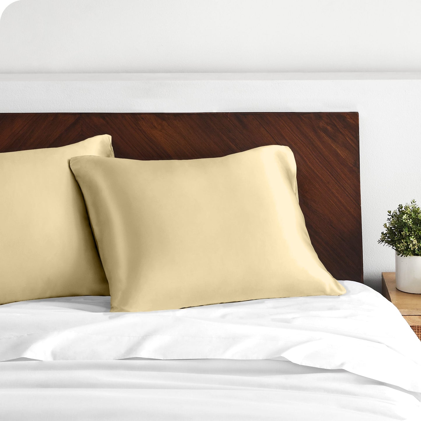 Bare Home Poly Satin Pillowcase Set for Hair and Skin (Set of 2)