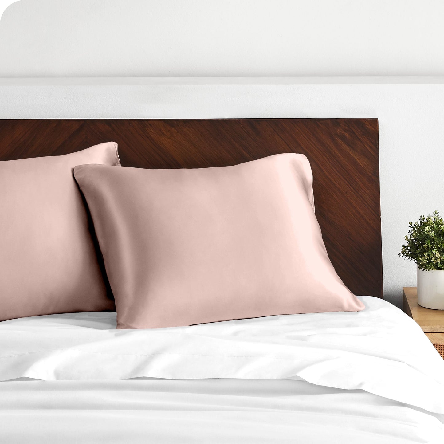 Bare Home Poly Satin Pillowcase Set for Hair and Skin (Set of 2)