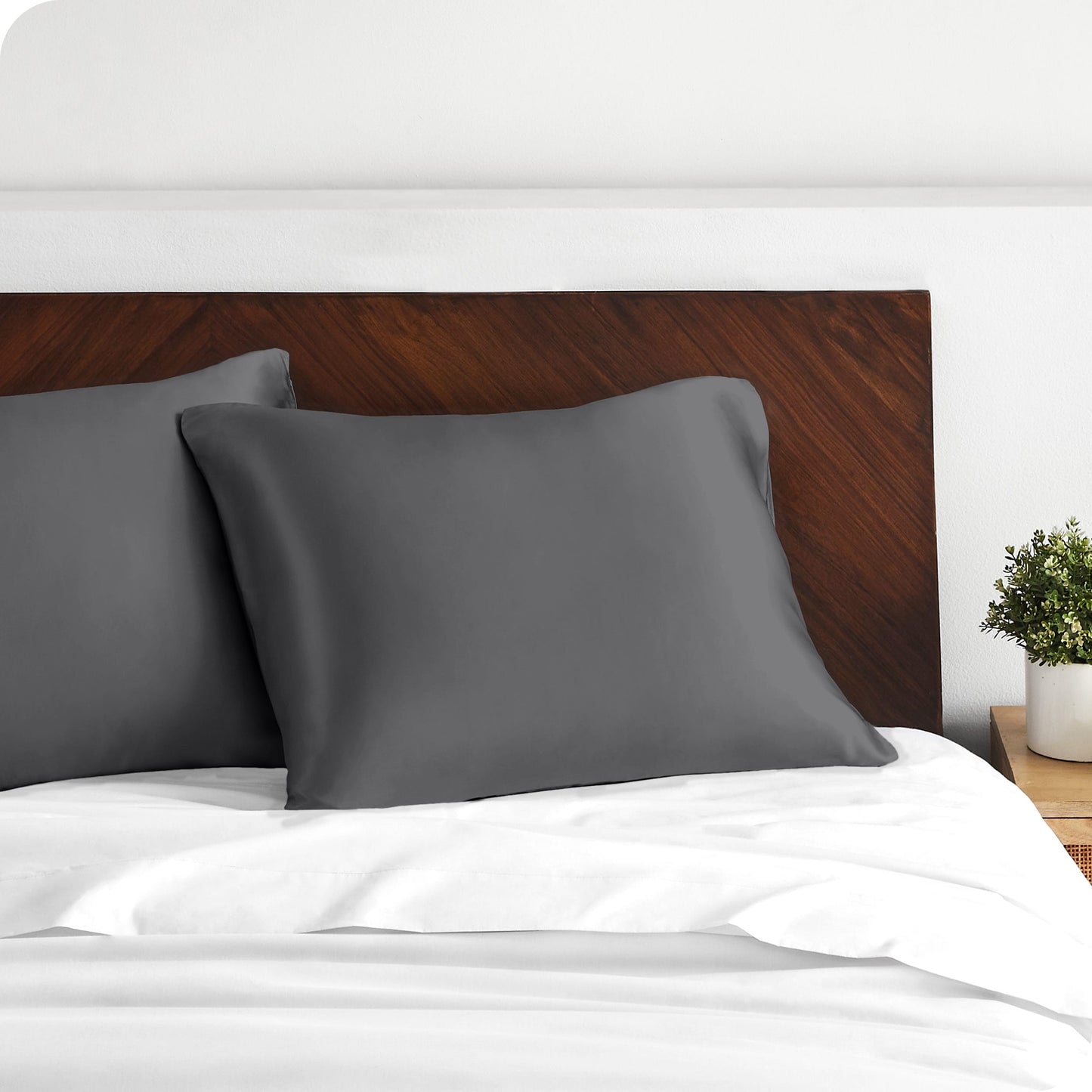 Bare Home Poly Satin Pillowcase Set for Hair and Skin (Set of 2)
