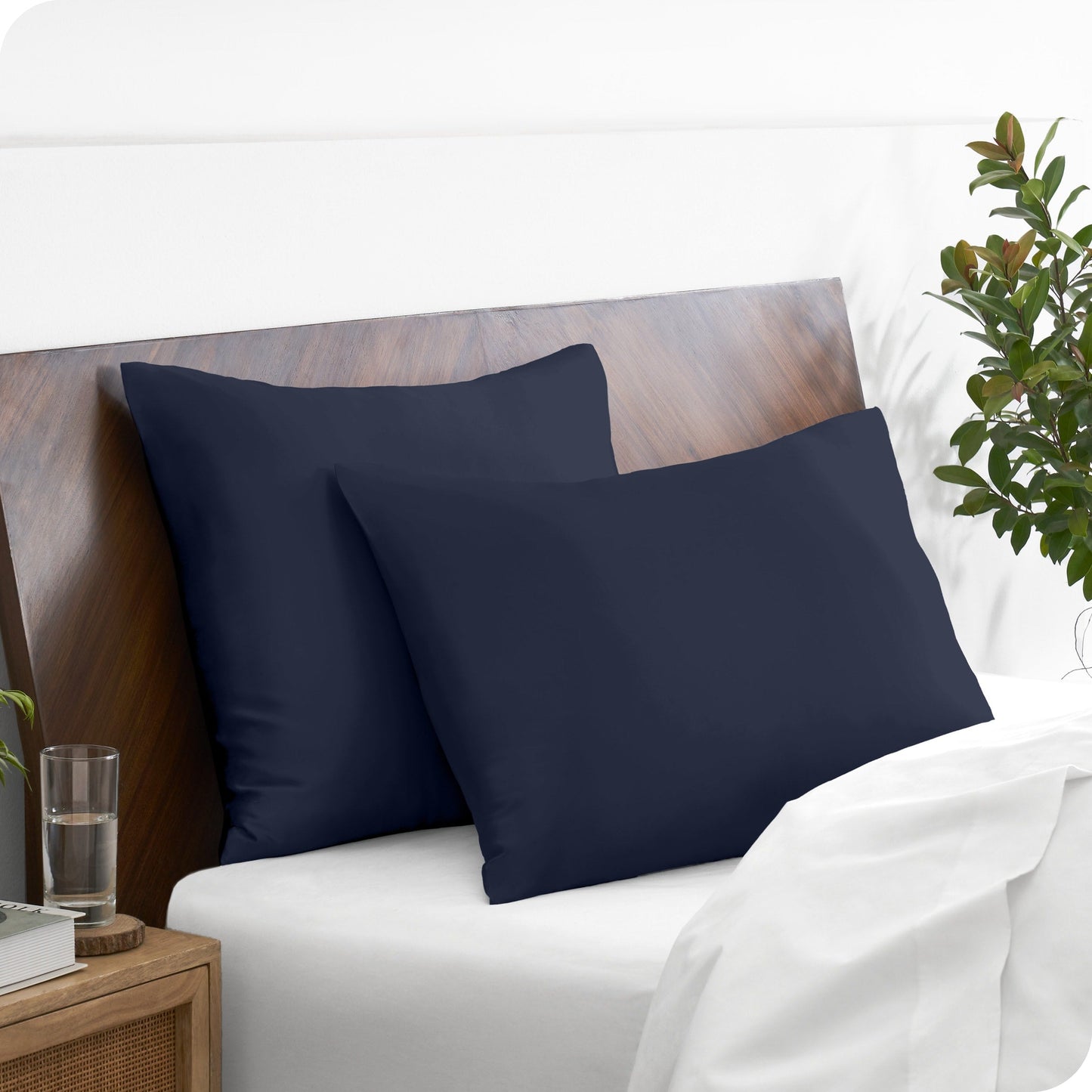 Bare Home Poly Satin Pillowcase Set for Hair and Skin (Set of 2)