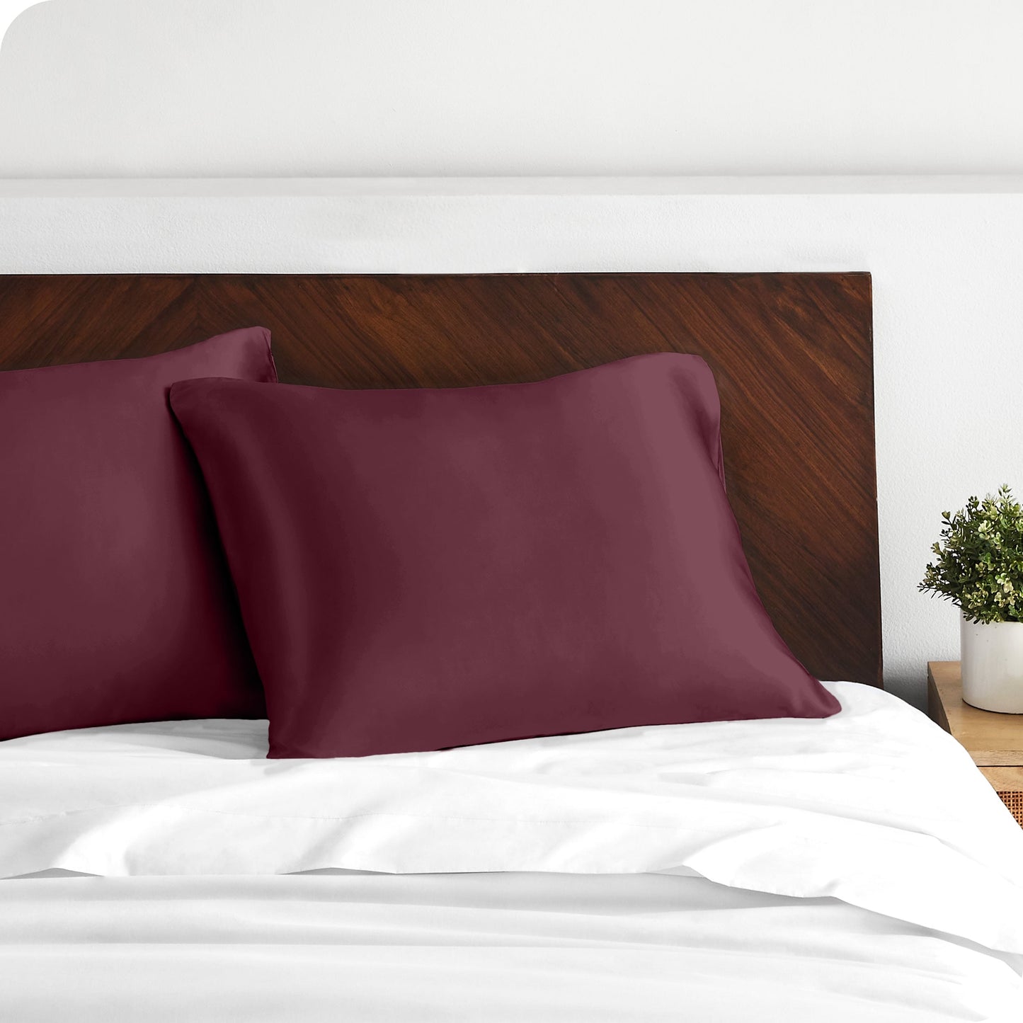Bare Home Poly Satin Pillowcase Set for Hair and Skin (Set of 2)
