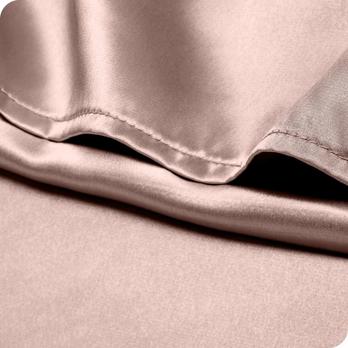 Bare Home Poly Satin Pillowcase Set for Hair and Skin (Set of 2)