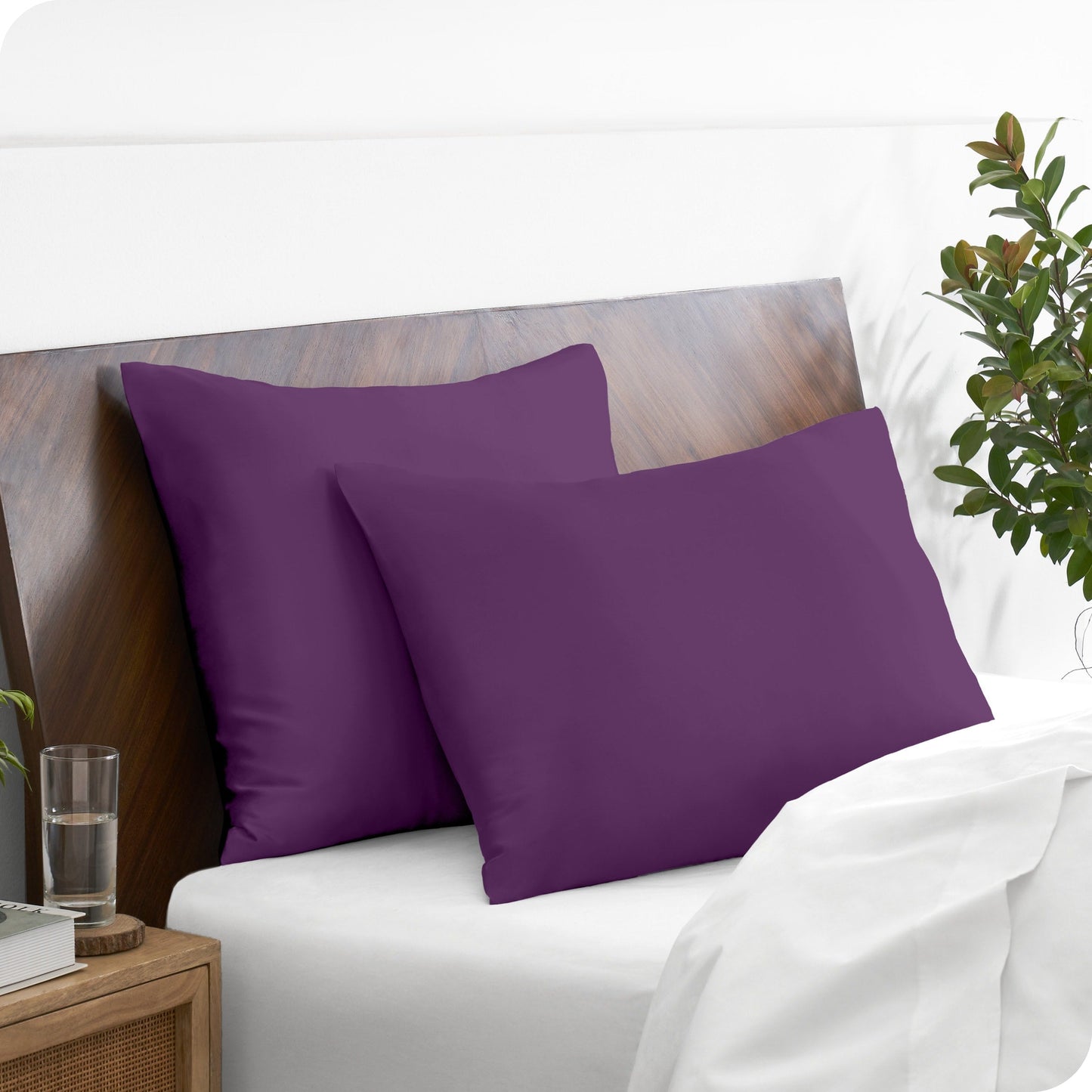 Bare Home Poly Satin Pillowcase Set for Hair and Skin (Set of 2)