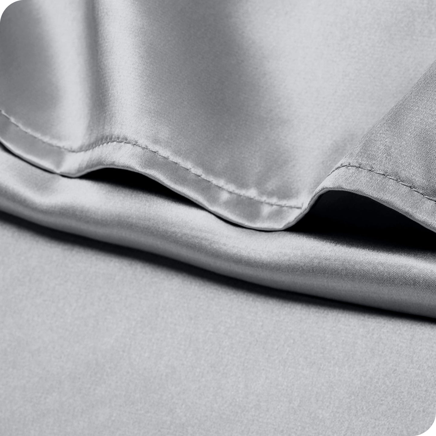 Bare Home Poly Satin Pillowcase Set for Hair and Skin (Set of 2)