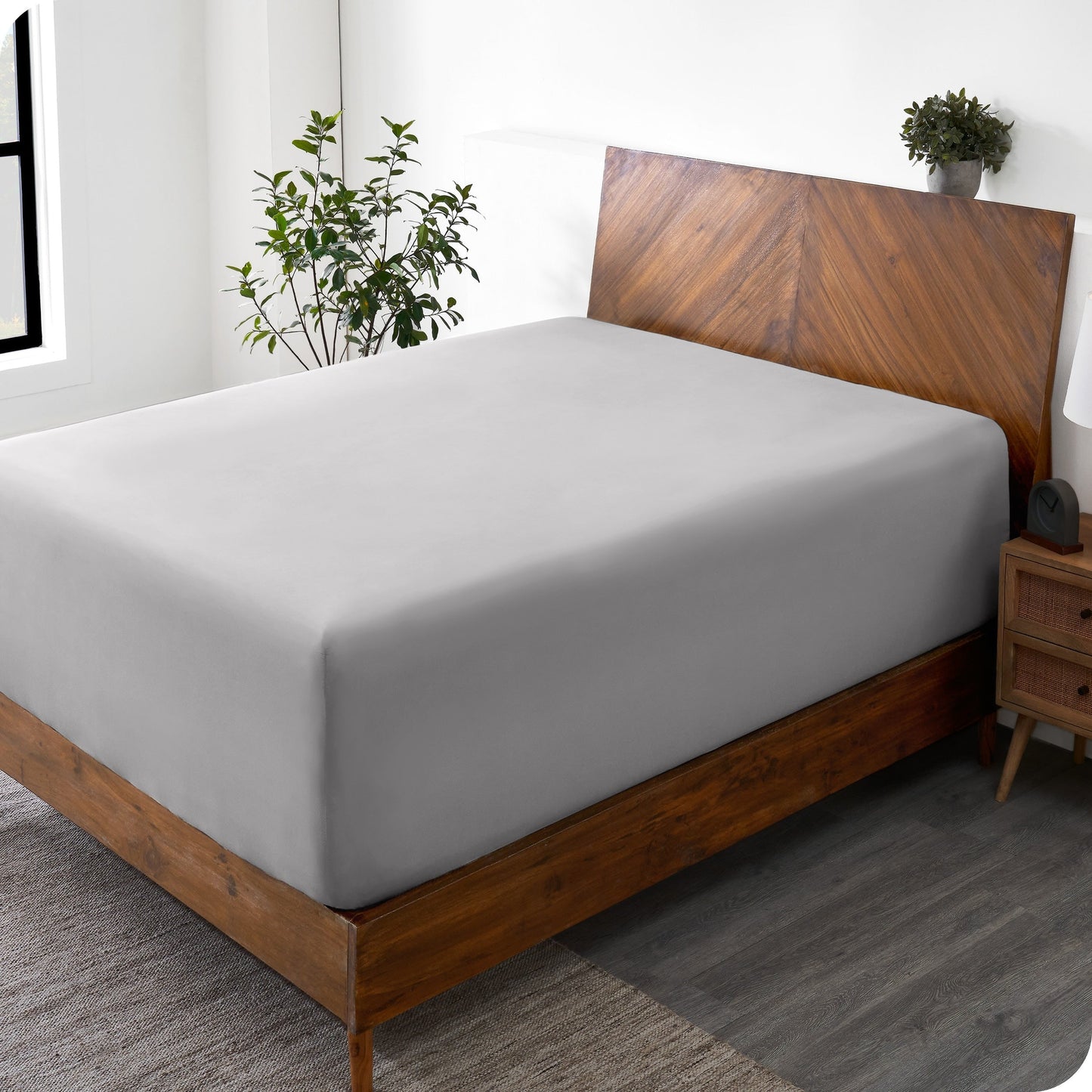 Bare Home Ultra-Soft Microfiber 22 Inch Extra Deep Pocket Fitted Sheet