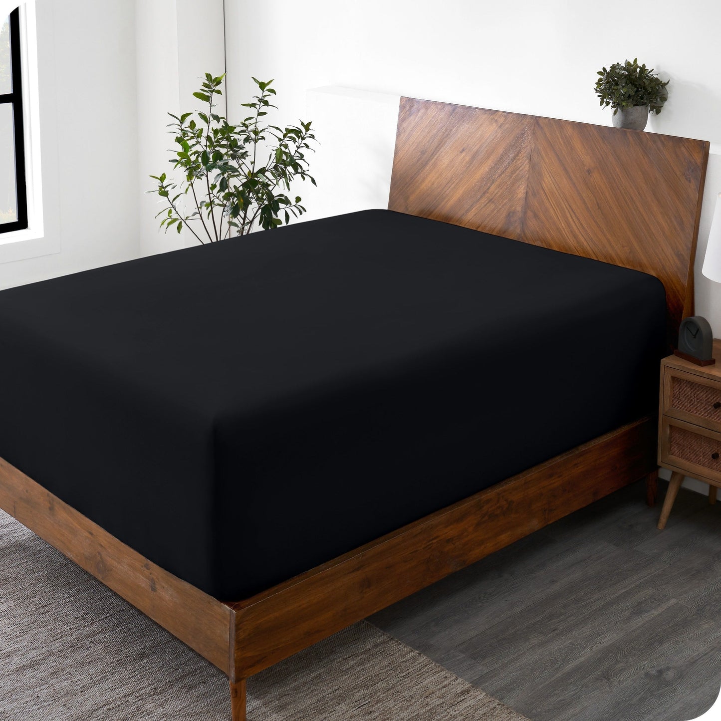 Bare Home Ultra-Soft Microfiber 22 Inch Extra Deep Pocket Fitted Sheet