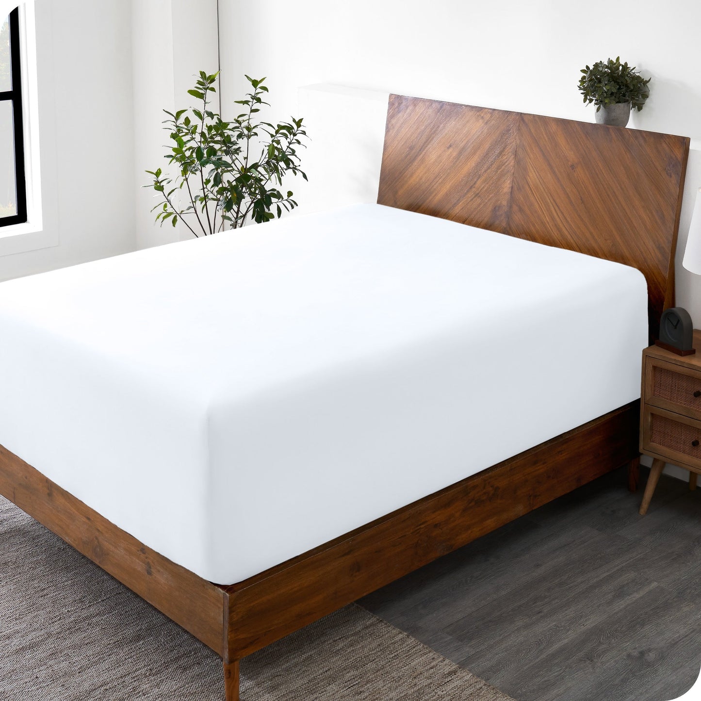 Bare Home Ultra-Soft Microfiber 22 Inch Extra Deep Pocket Fitted Sheet