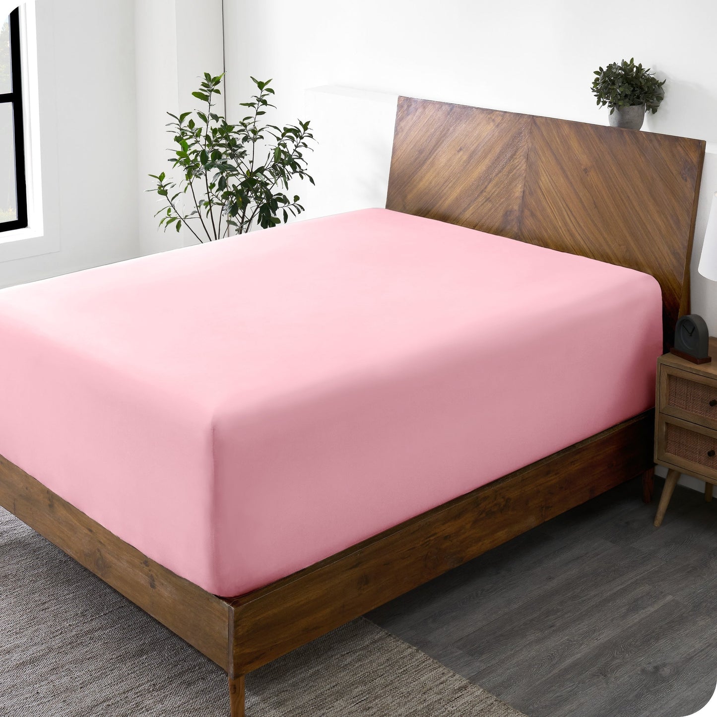 Bare Home Ultra-Soft Microfiber 22 Inch Extra Deep Pocket Fitted Sheet