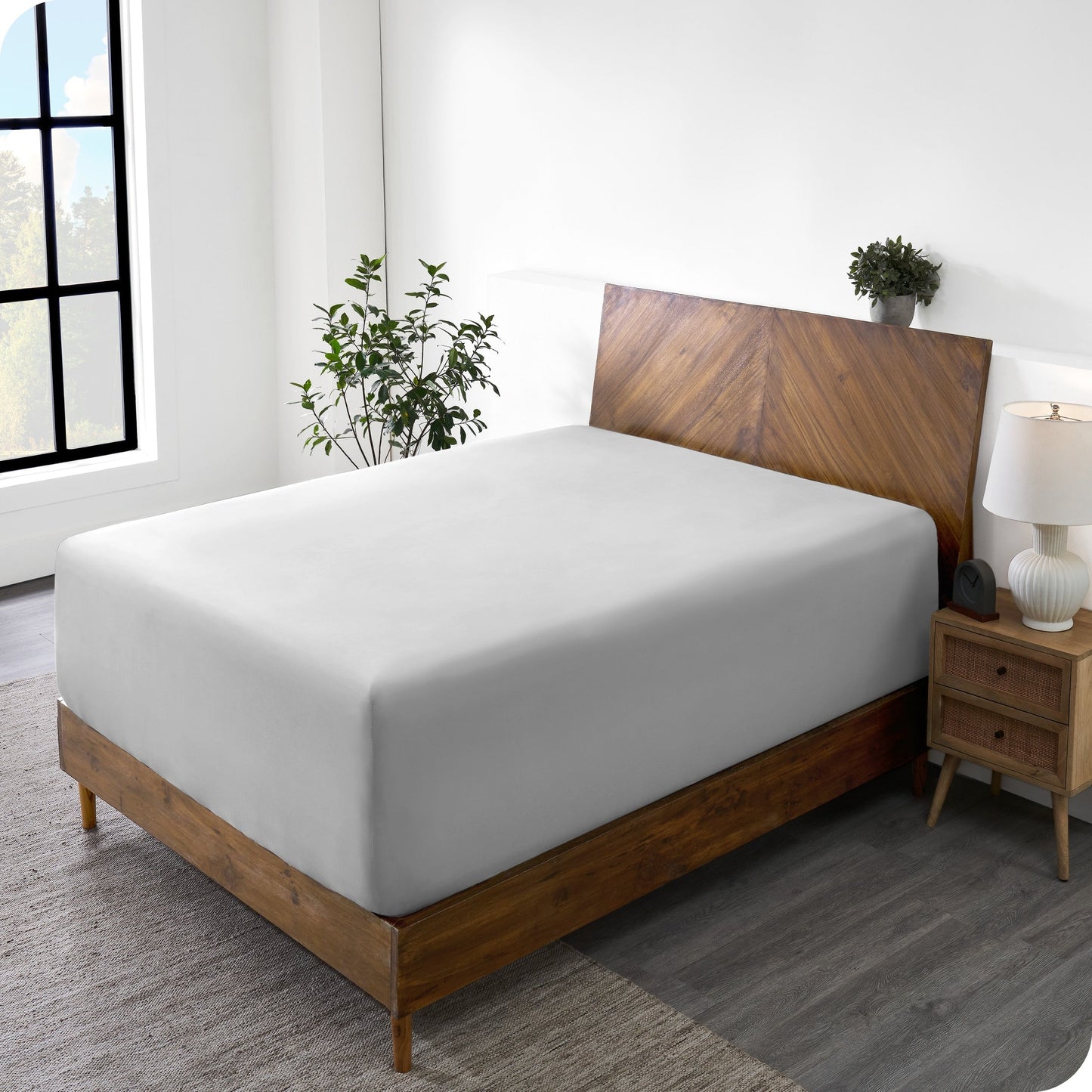 Bare Home Ultra-Soft Microfiber 22 Inch Extra Deep Pocket Fitted Sheet