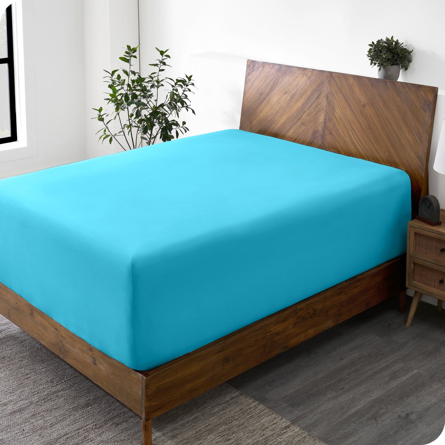 Bare Home Ultra-Soft Microfiber 22 Inch Extra Deep Pocket Fitted Sheet
